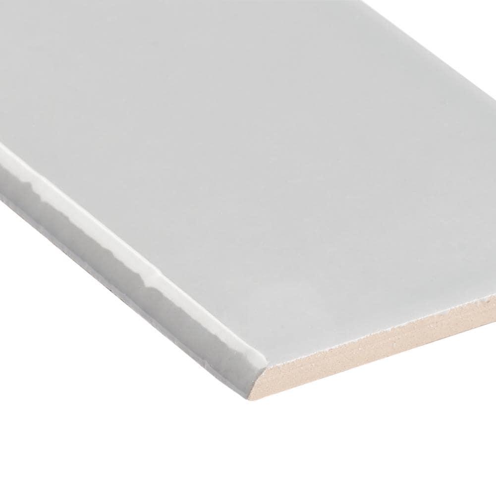Bond Tile Remington 3.93 in. x 11.81 in. Polished Porcelain Wall Bullnose Tile