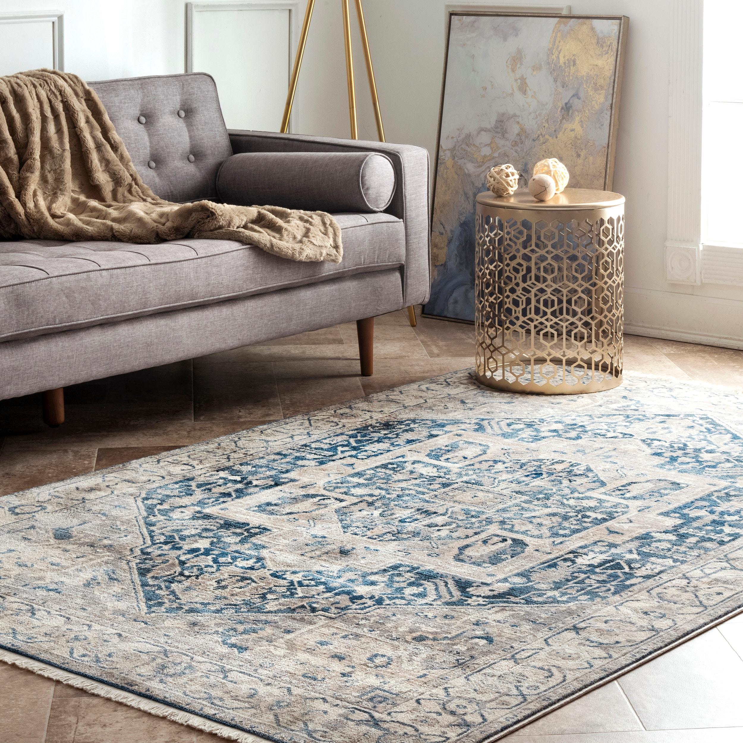 Nuloom Harriet Oriental/Persian 4x6 Indoor Area Rug for Living Room Bedroom Dining Room Kitchen, Grey/Multicolor
