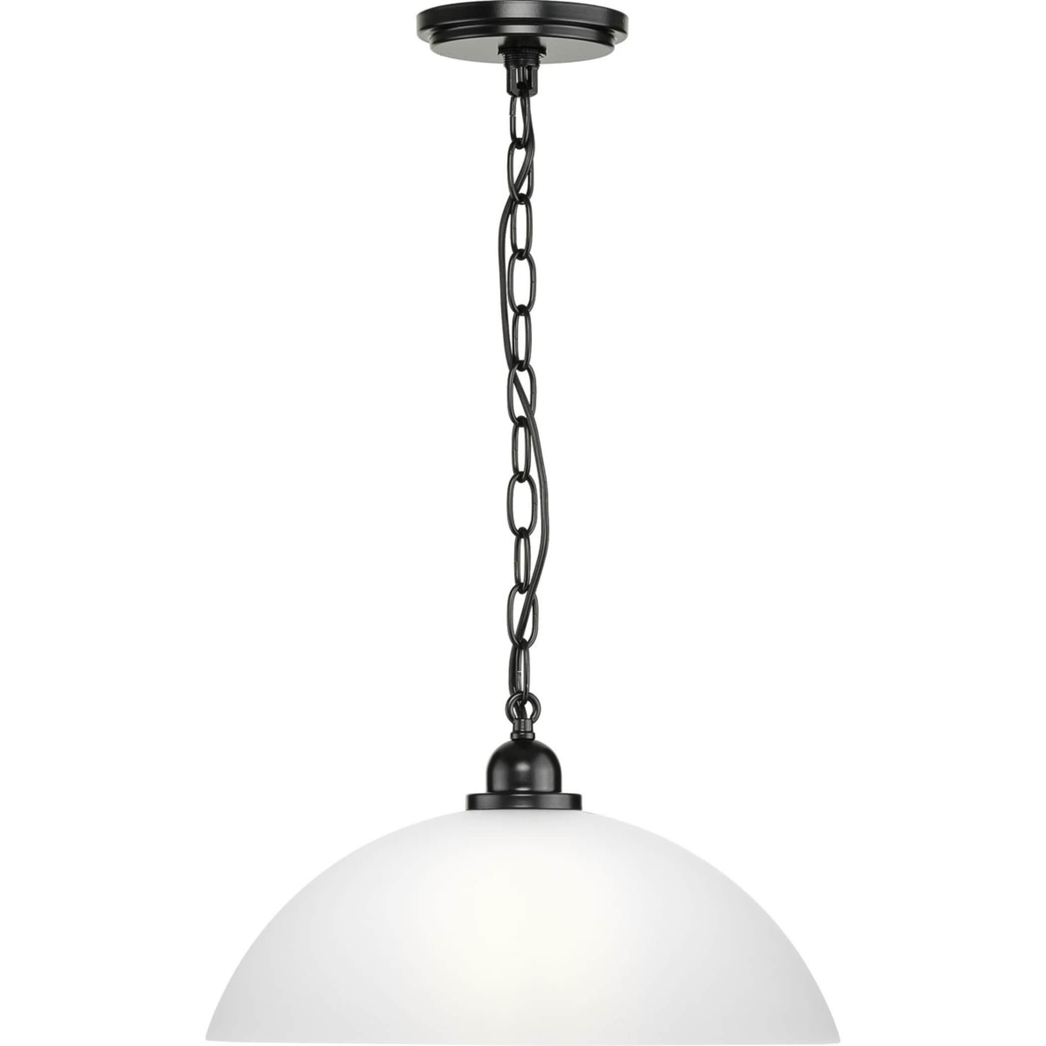 Progress Lighting P500149 Classic Dome Pendant 15" Wide Pendant - Black