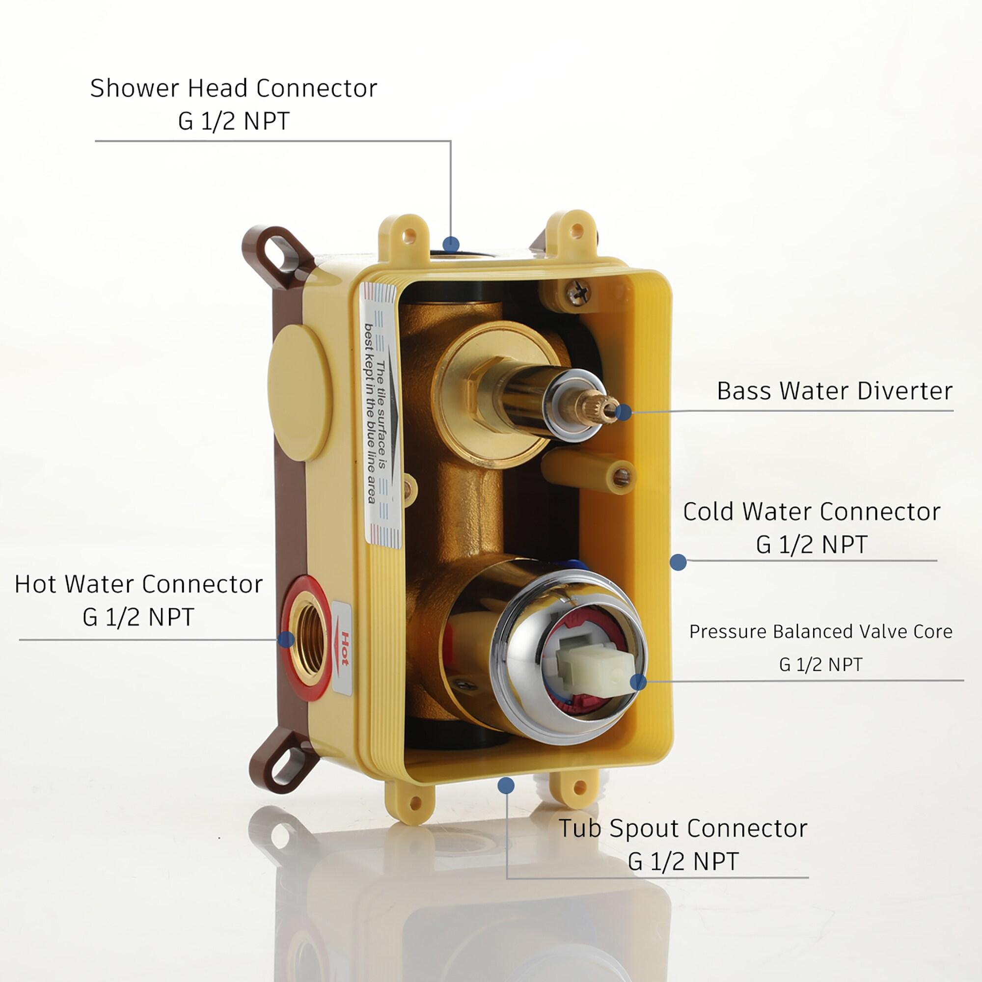 PureEssence Pressure-Balanced (Temperature And Volume) All-In-One Kit with Rough in-Valve
