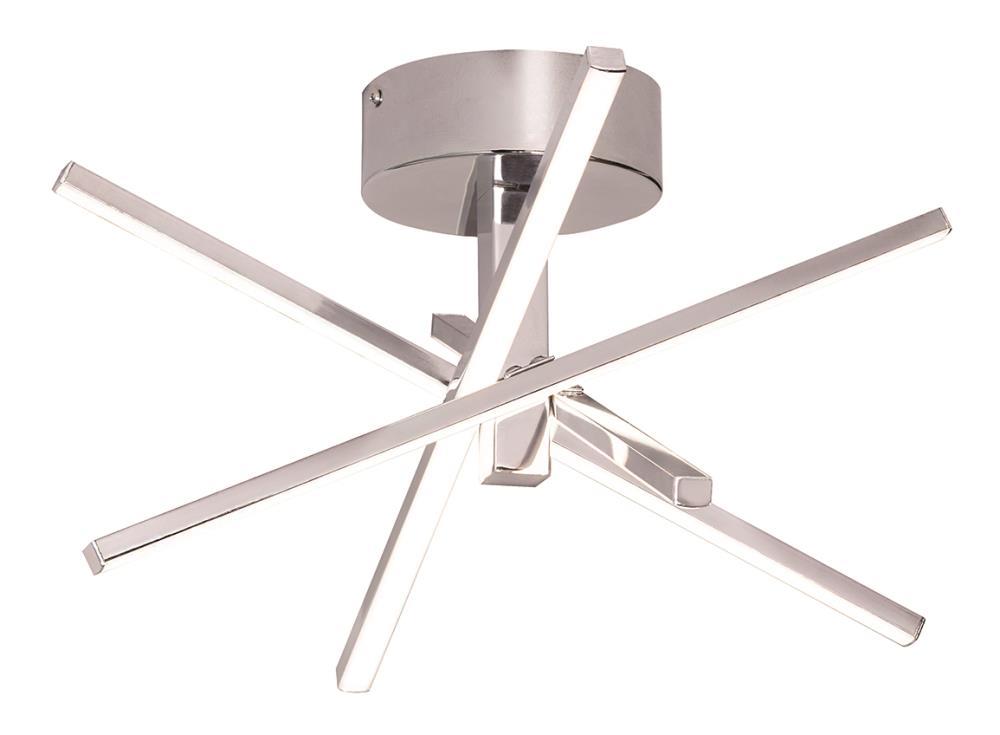 Caribbean Elegance 15-in Chrome LED Flush Mount Light with Clear Glass