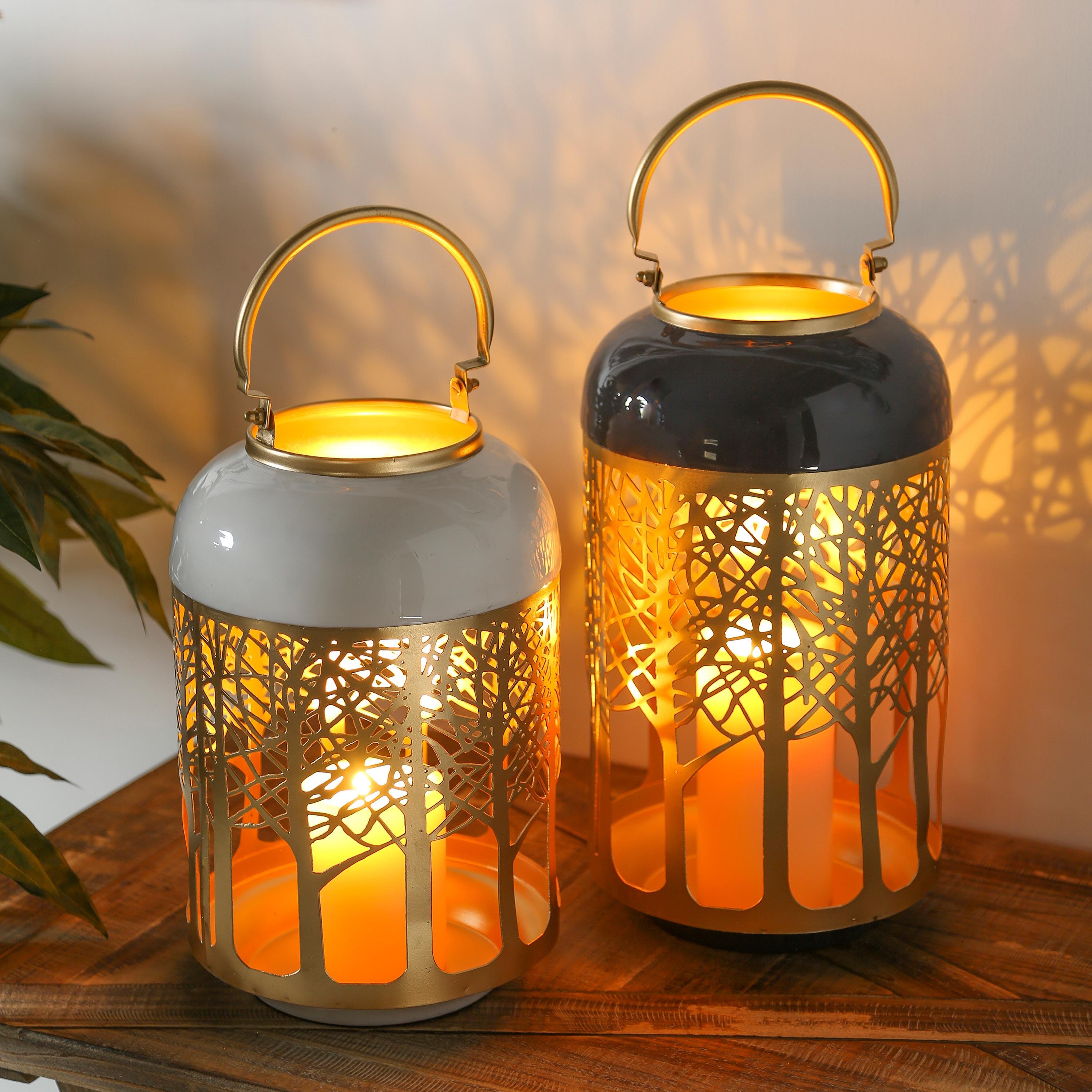 Evergreen Enterprises, Inc Solar Powered 2 Piece Tree of Life LED Indoor/Outdoor Lanterns