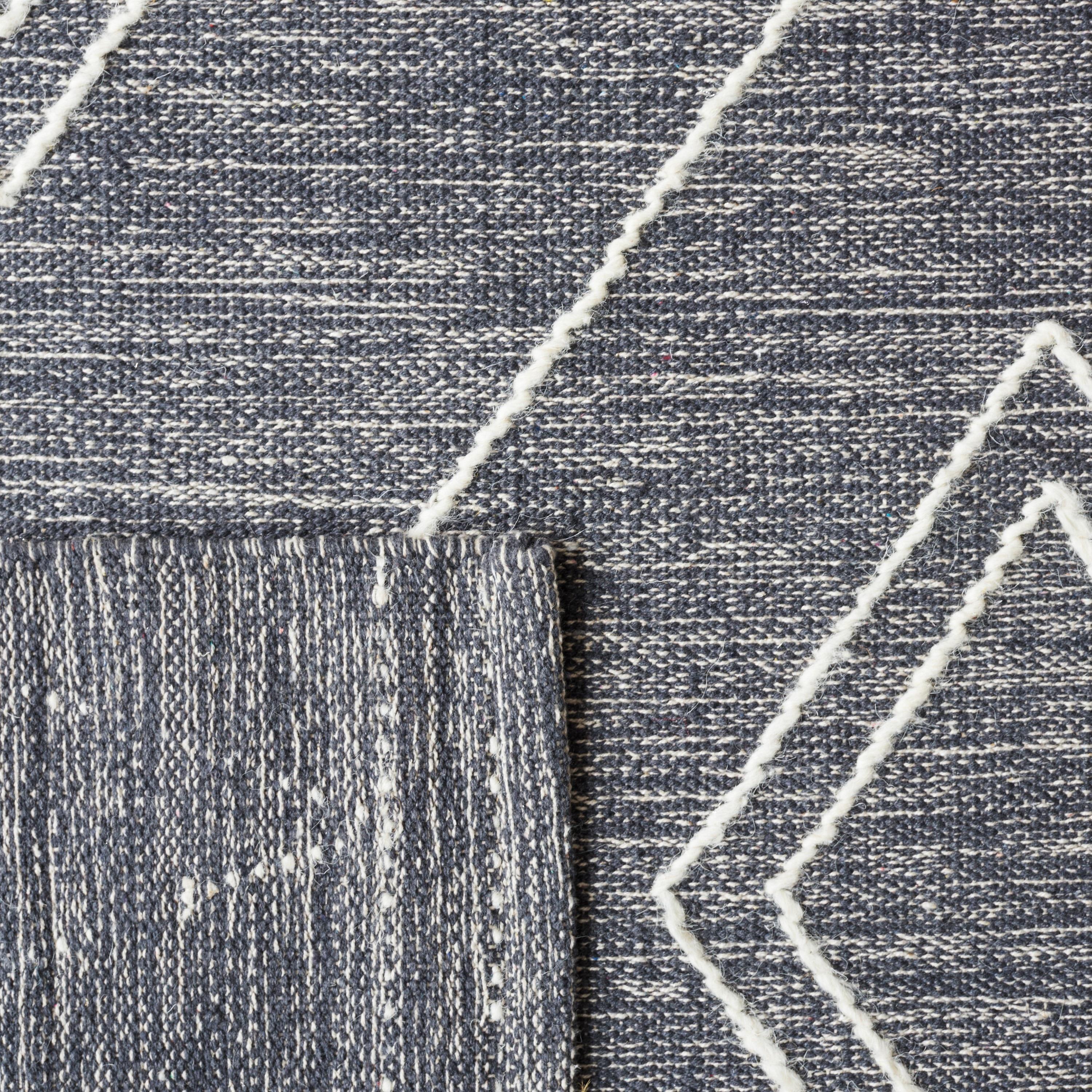 Steelside™ Holtby Southwestern Hand-Woven Flatweave Charcoal/Ivory Area Rug | Wayfair