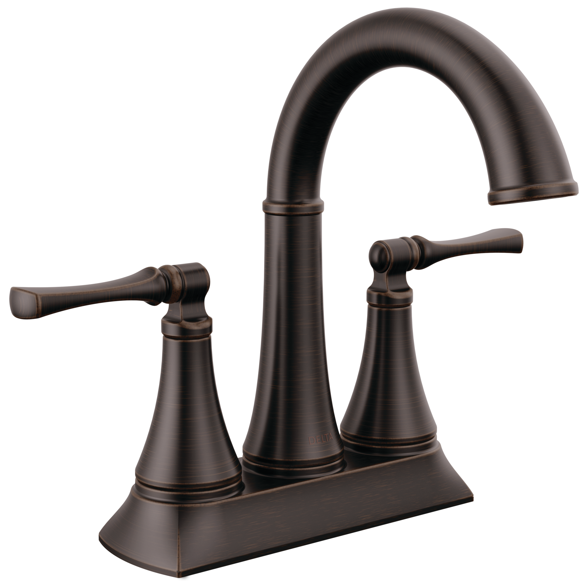 Delta Archdale Venetian Bronze 4-in centerset 2-Handle WaterSense Bathroom Sink Faucet with Drain