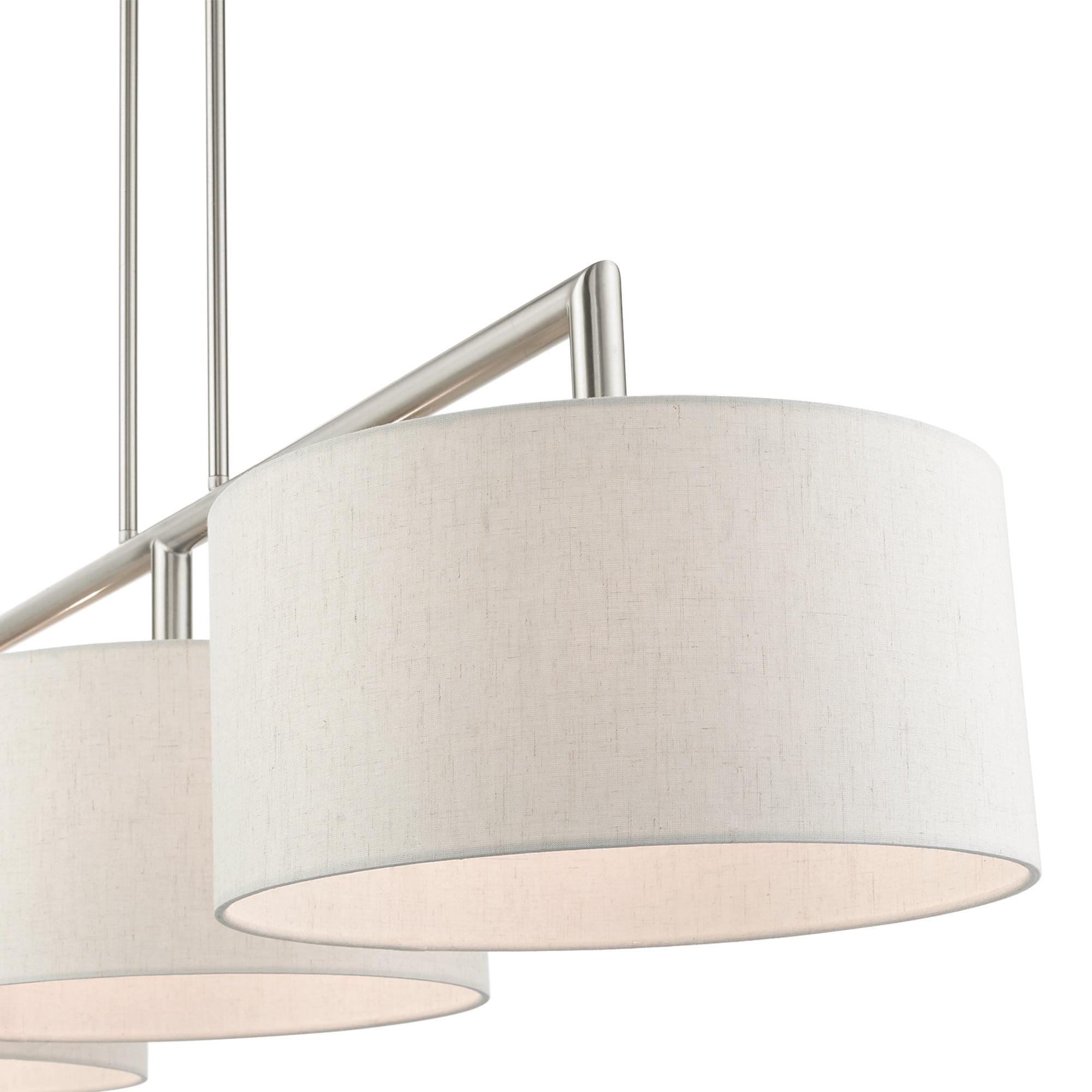Livex Lighting Meridian 3 - Light Chandelier in  Brushed Nickel