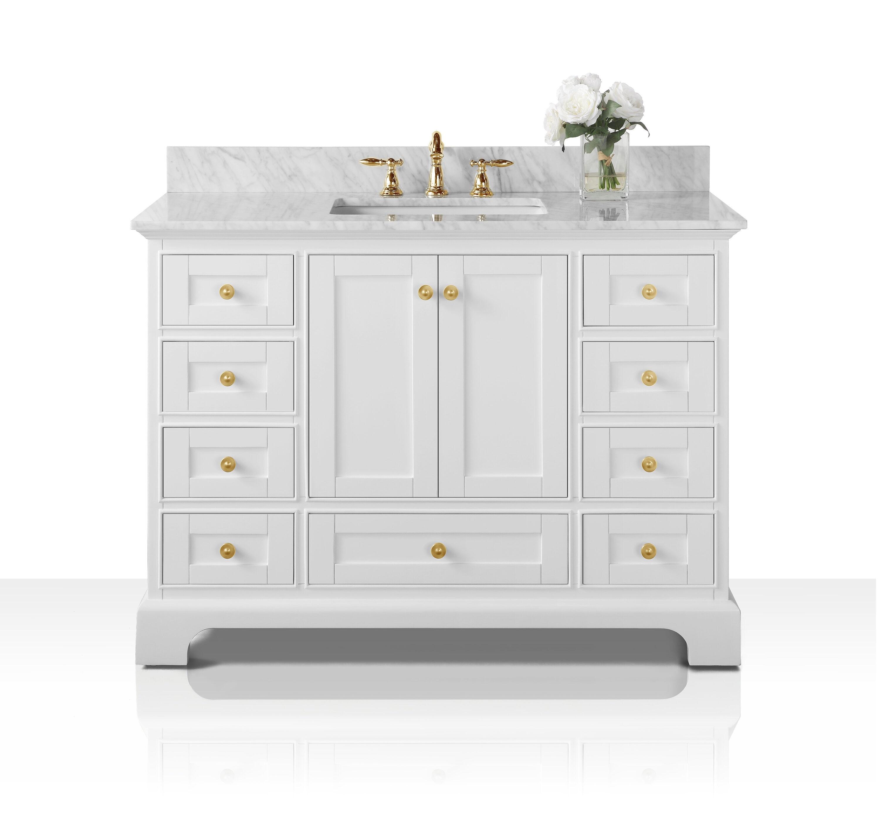 Varna 48'' Single Bathroom Vanity with Marble Top