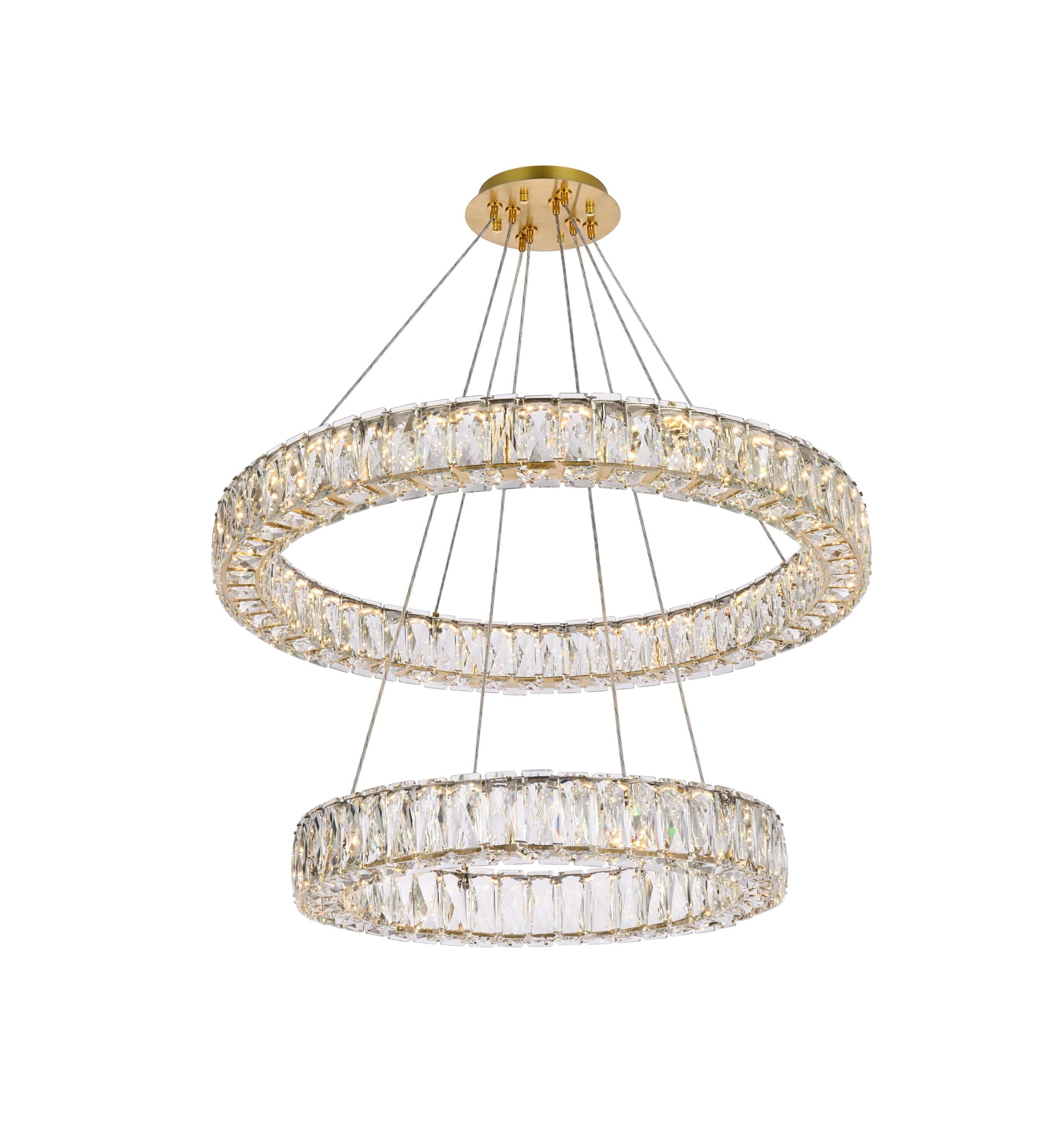 Elegant Lighting Monroe 2 - Light Chandelier in  Gold