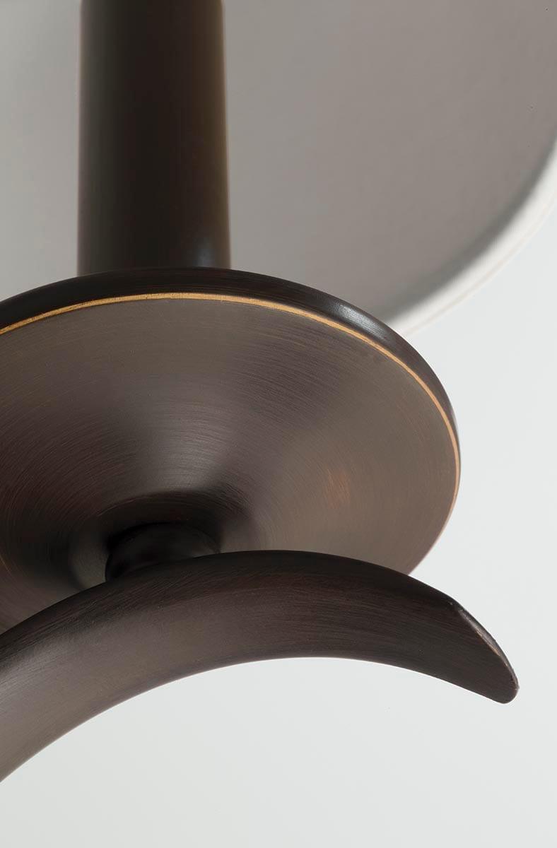 Progress Lighting, Inspire Collection, 6-Light Chandelier, Antique Bronze, Off-White Linen Shades