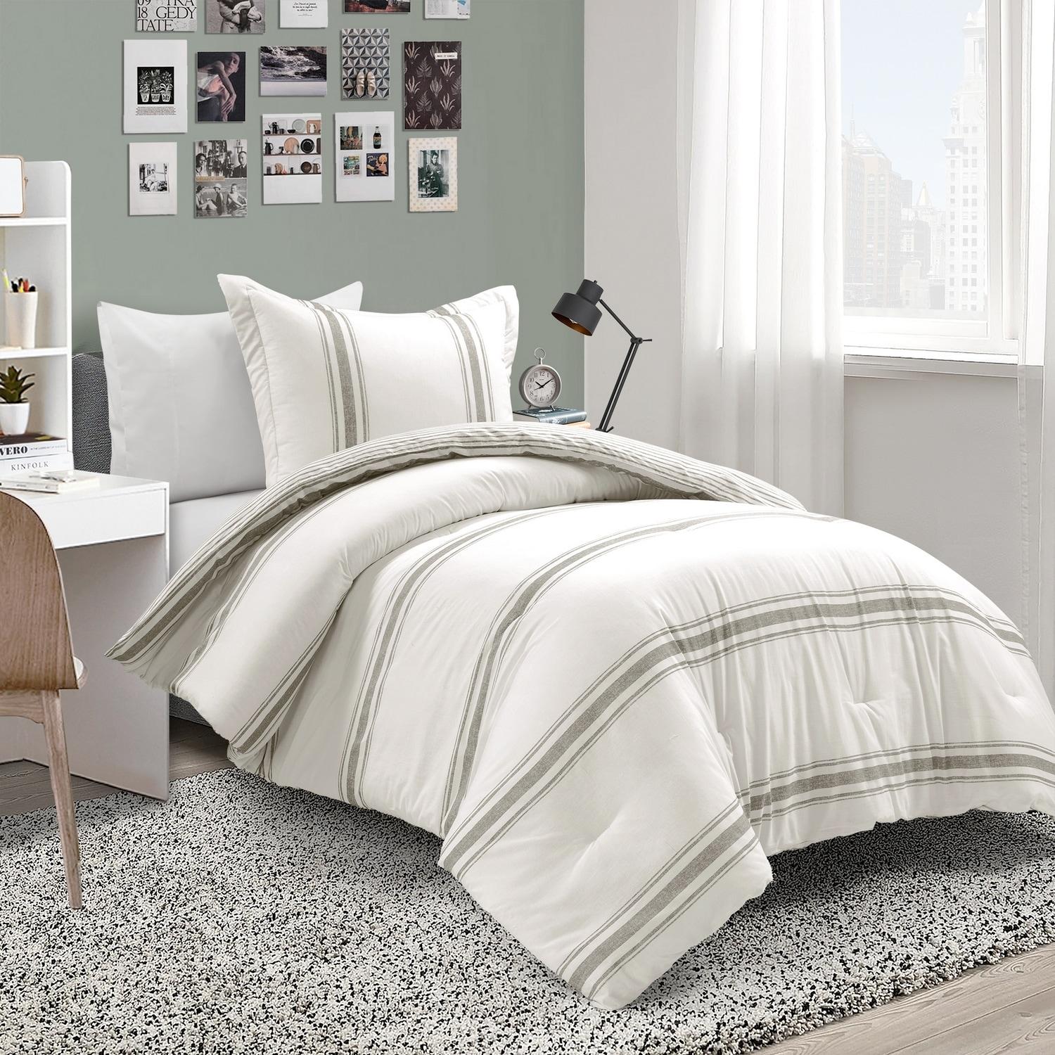 Farmhouse Standard Cotton Reversible Comforter Set