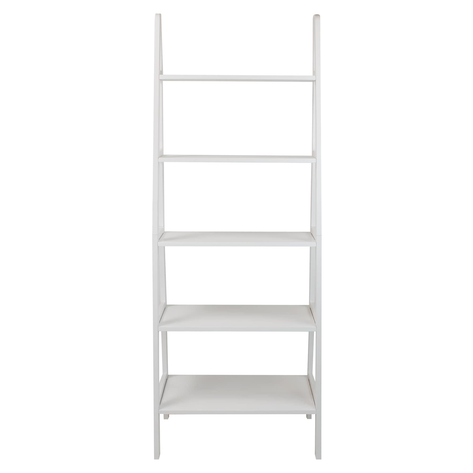 Casual Home 5 Shelf Wood Shelving Unit, White