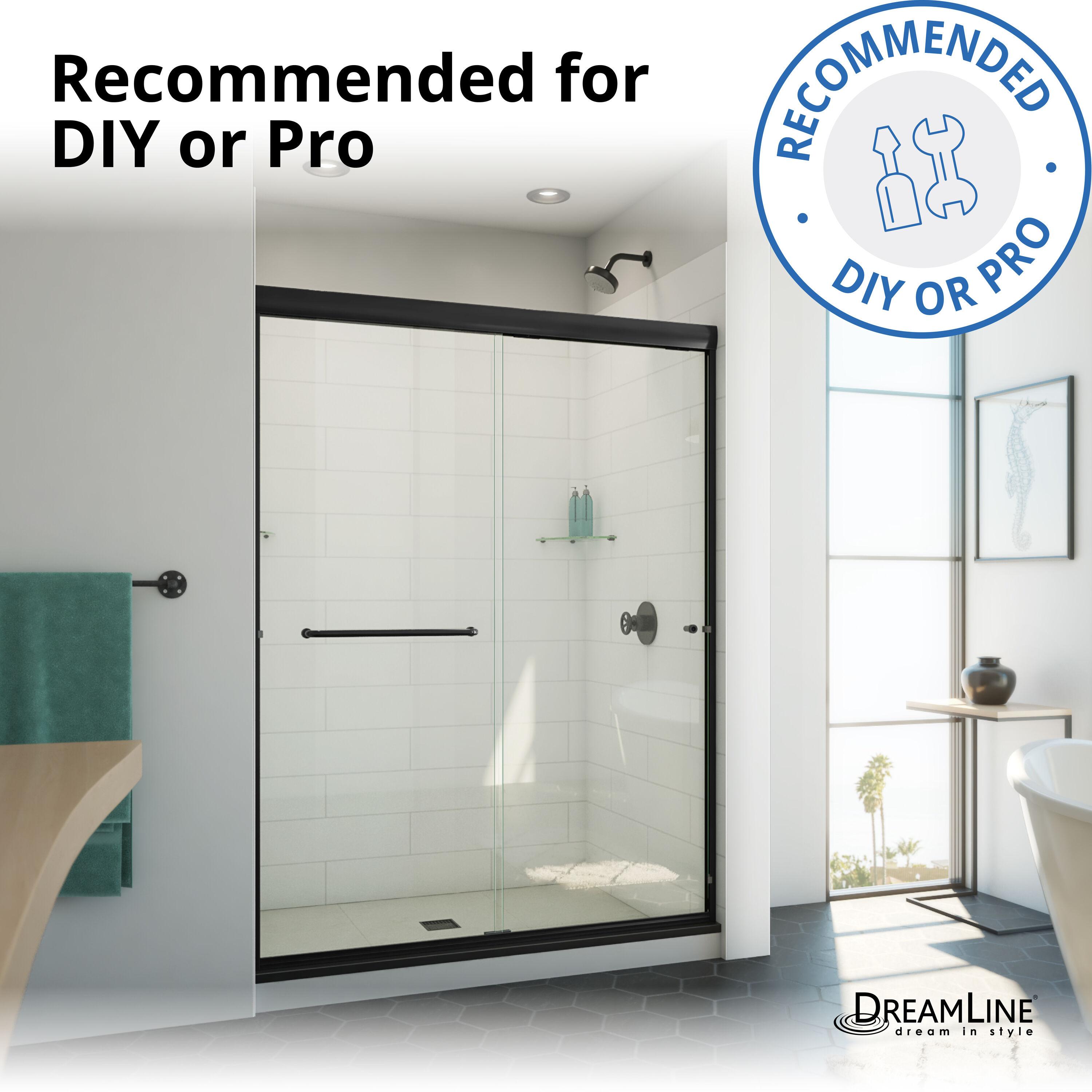 DreamLine Alliance Pro BG 56-60 in. W x 70 3/8 in. H Semi-Frameless Sliding Shower Door