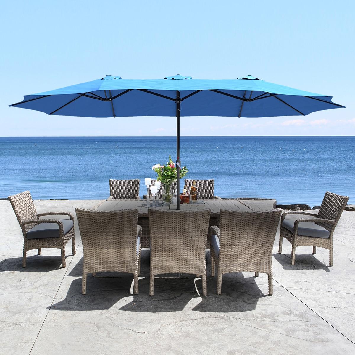 clihome 15 Ft Patio Market Umbrella with Base