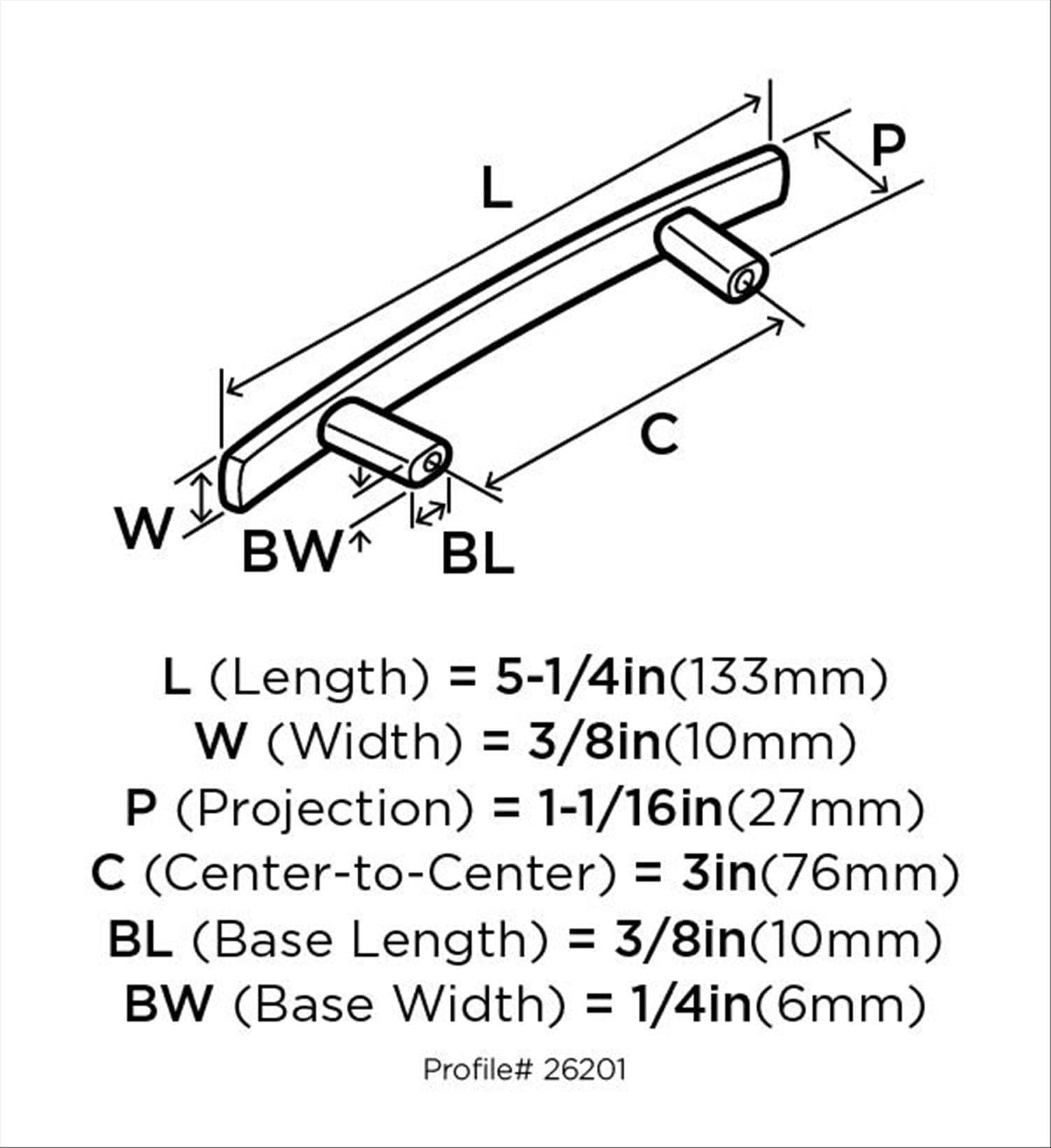 Cyprus 3" Center to Center Bar Pull