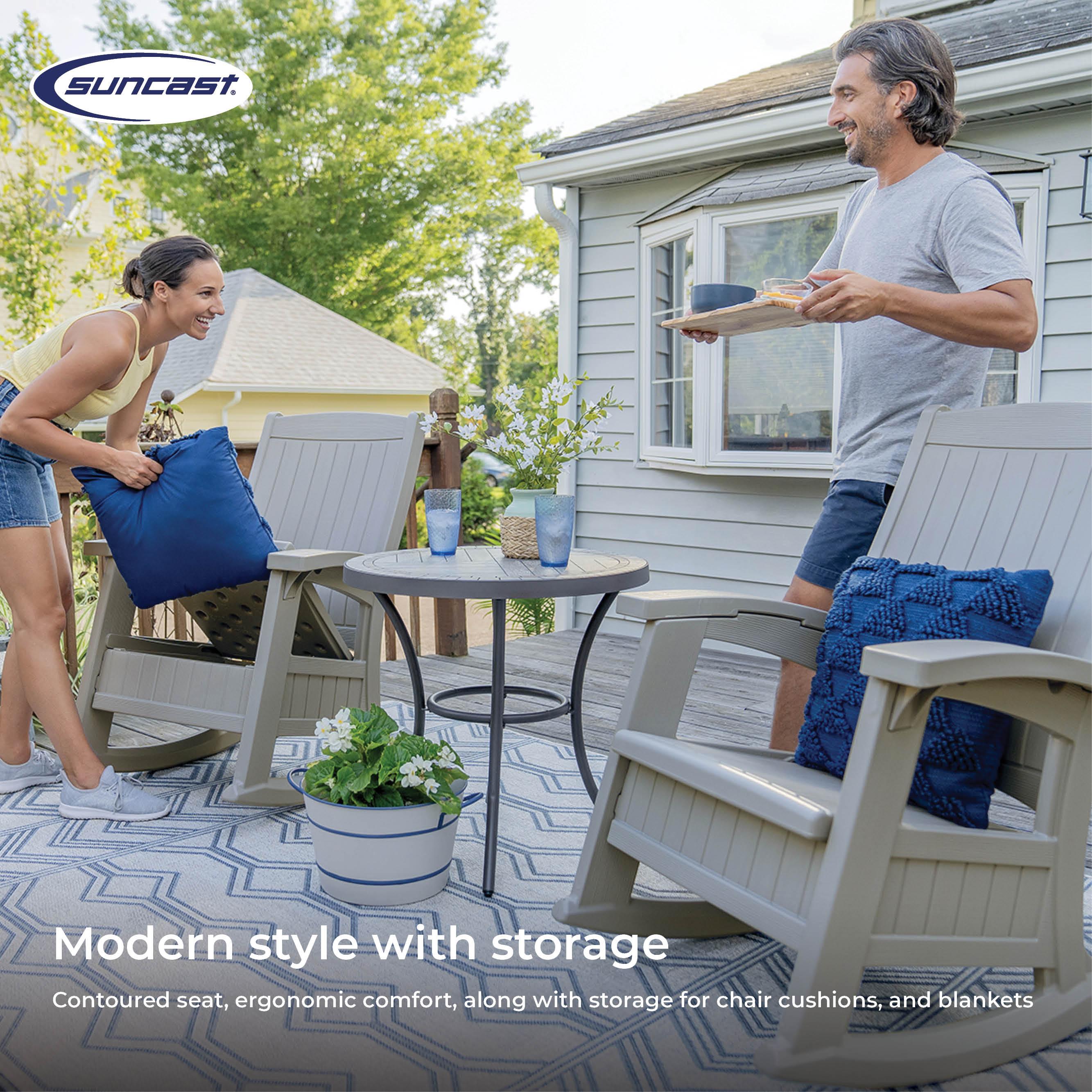 Suncast Suncast Outdoor Rocking Chair with Storage