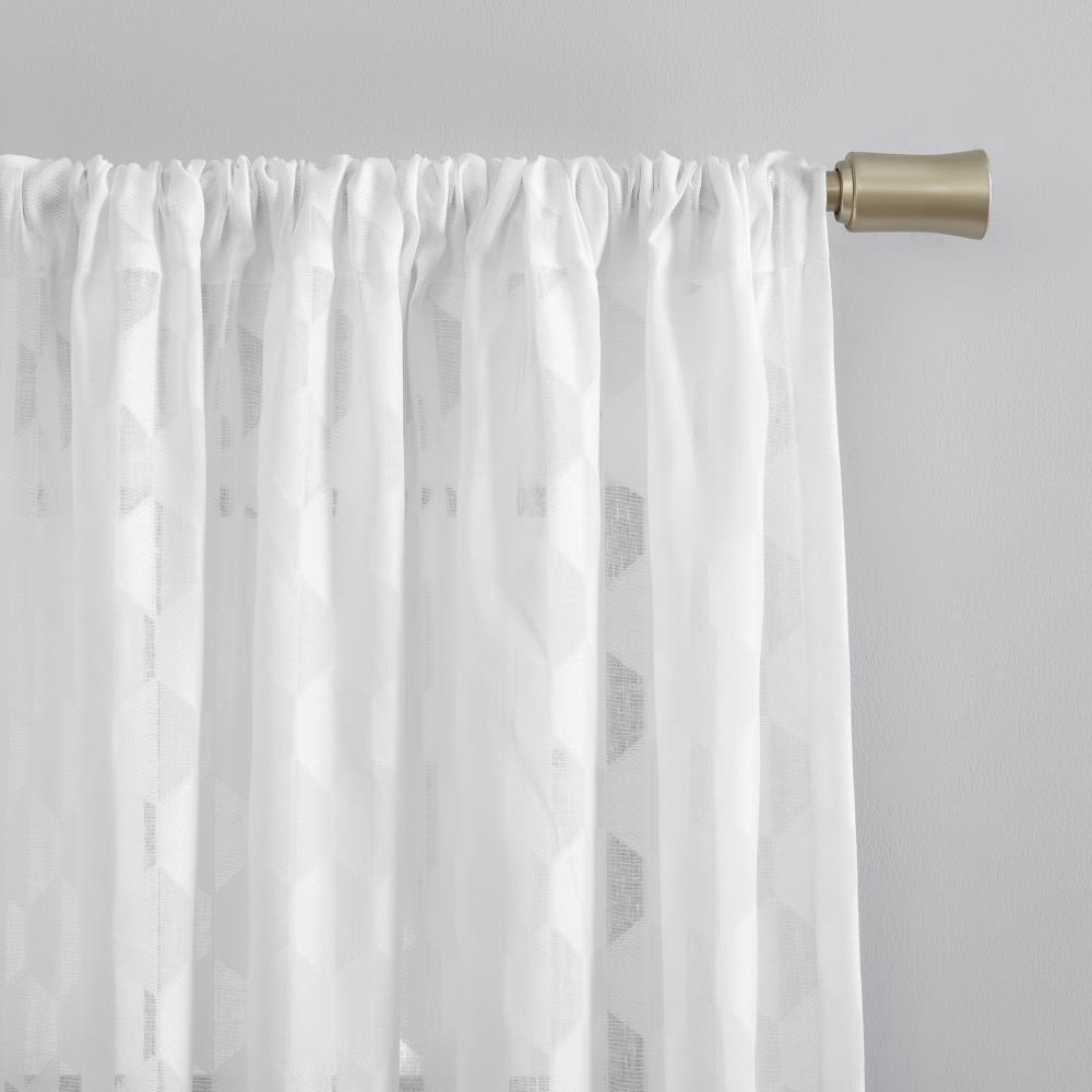 Scott Living Scott Living Verge Geometric Clipped Jacquard Semi-Sheer Rod Pocket Curtain Panel