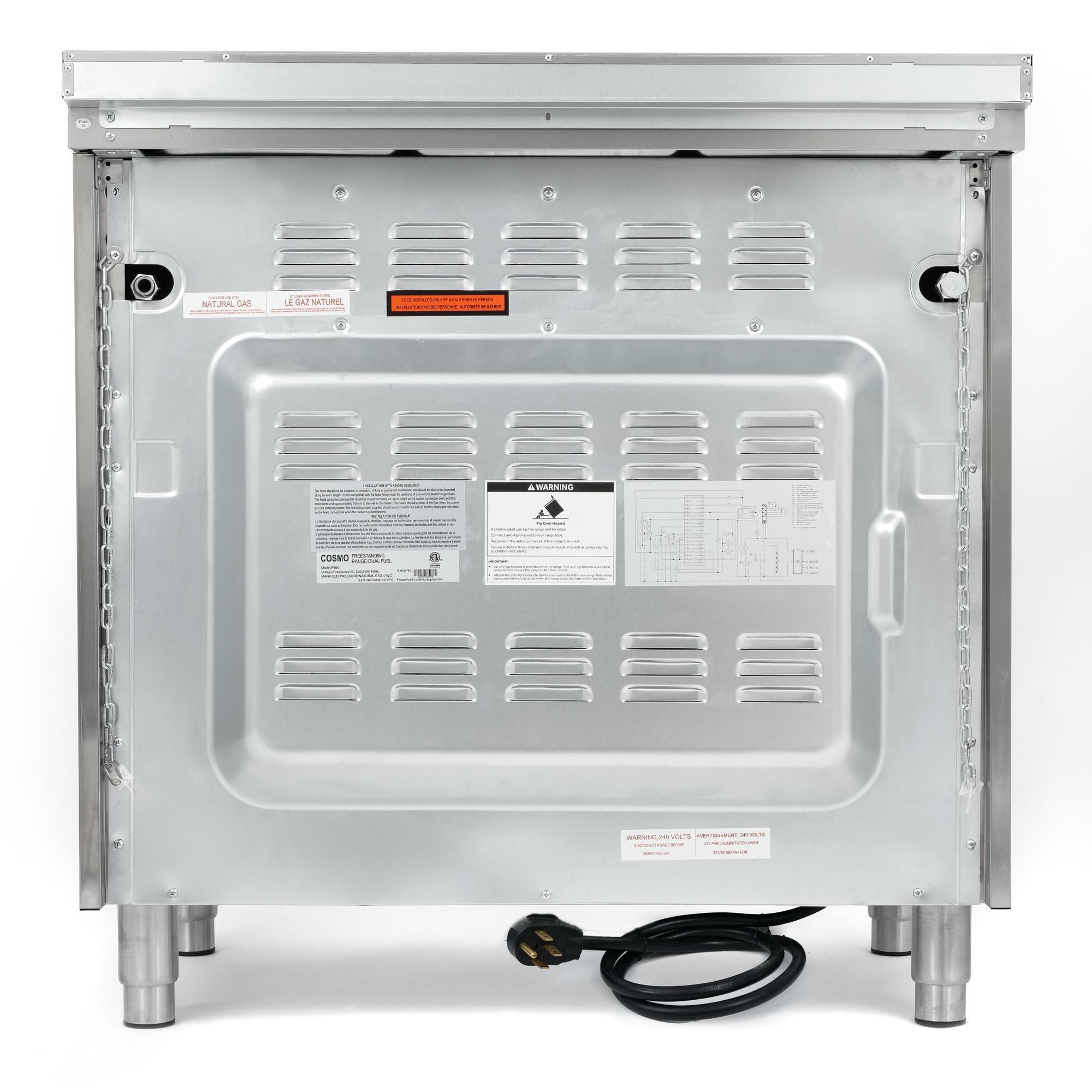 F965 Series 36 in. Stellar Collection 3.8 cu. ft. Dual Fuel Range, 5 Sealed Burners, 8 Function Convection Oven in Stainless Steel
