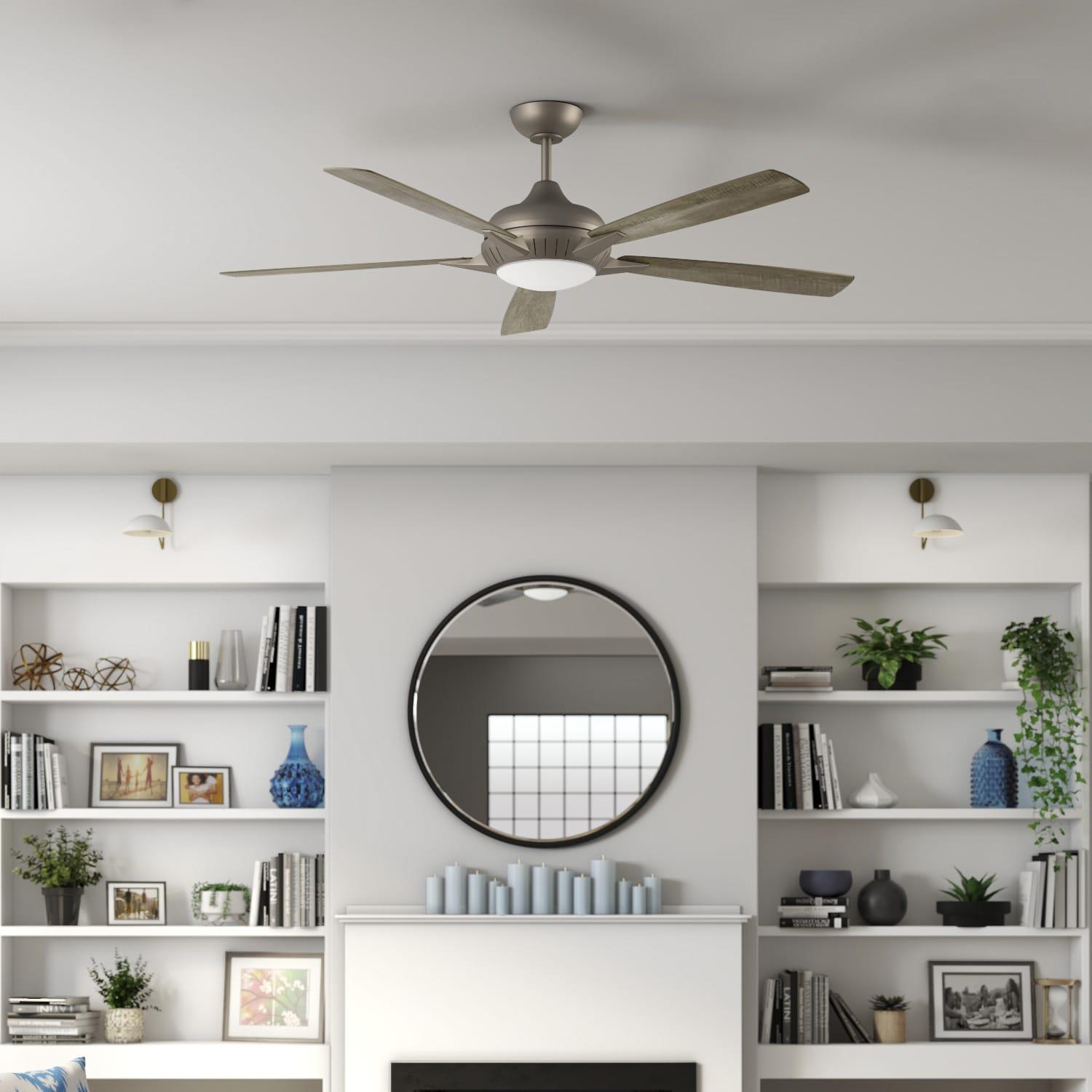 Minka Aire 60" Dyno 5 - Blade LED Smart Standard Ceiling Fan with Remote Control and Light Kit Included