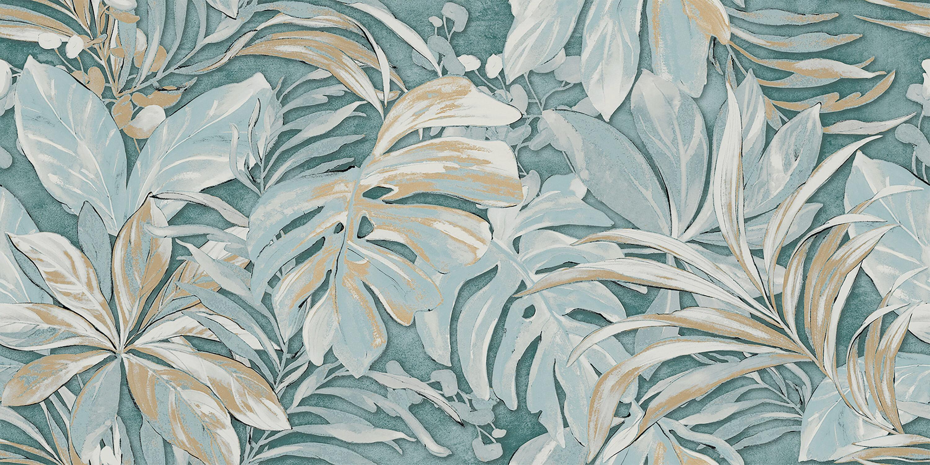 Parete Tropici 24" x 47" Porcelain Natural / Floral Wall & Floor Tile