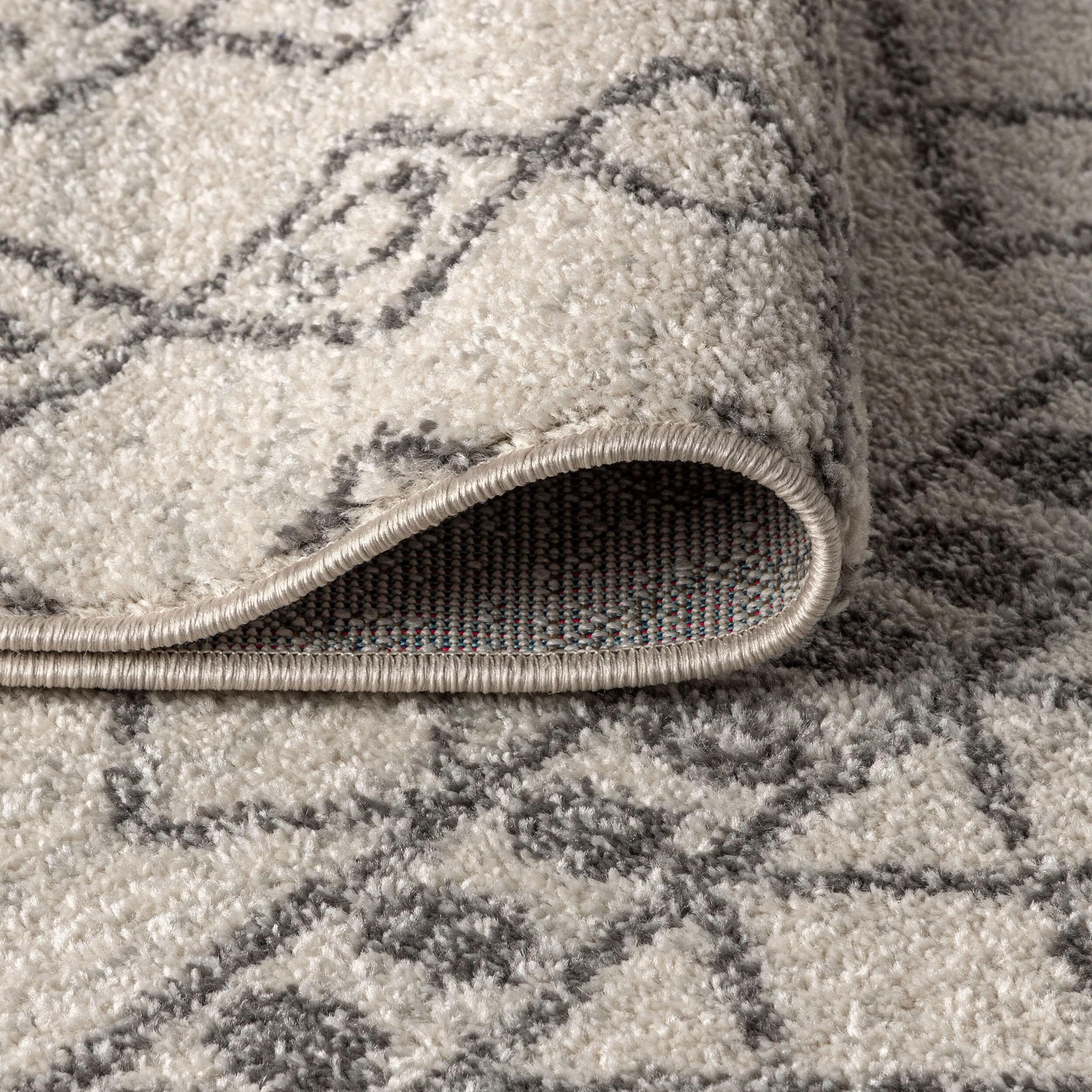 5'x8' Izil Moroccan Beni Souk Area Rug, Cream/Gray - JONATHAN Y