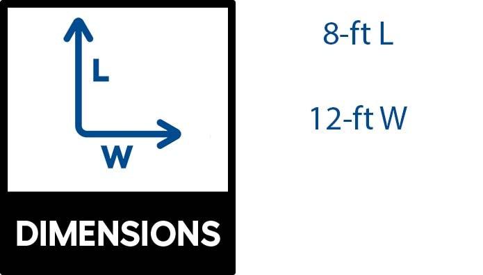 Khomo Gear 8 x 12 Ft White Rectangle Shade Sail, UV Resistant