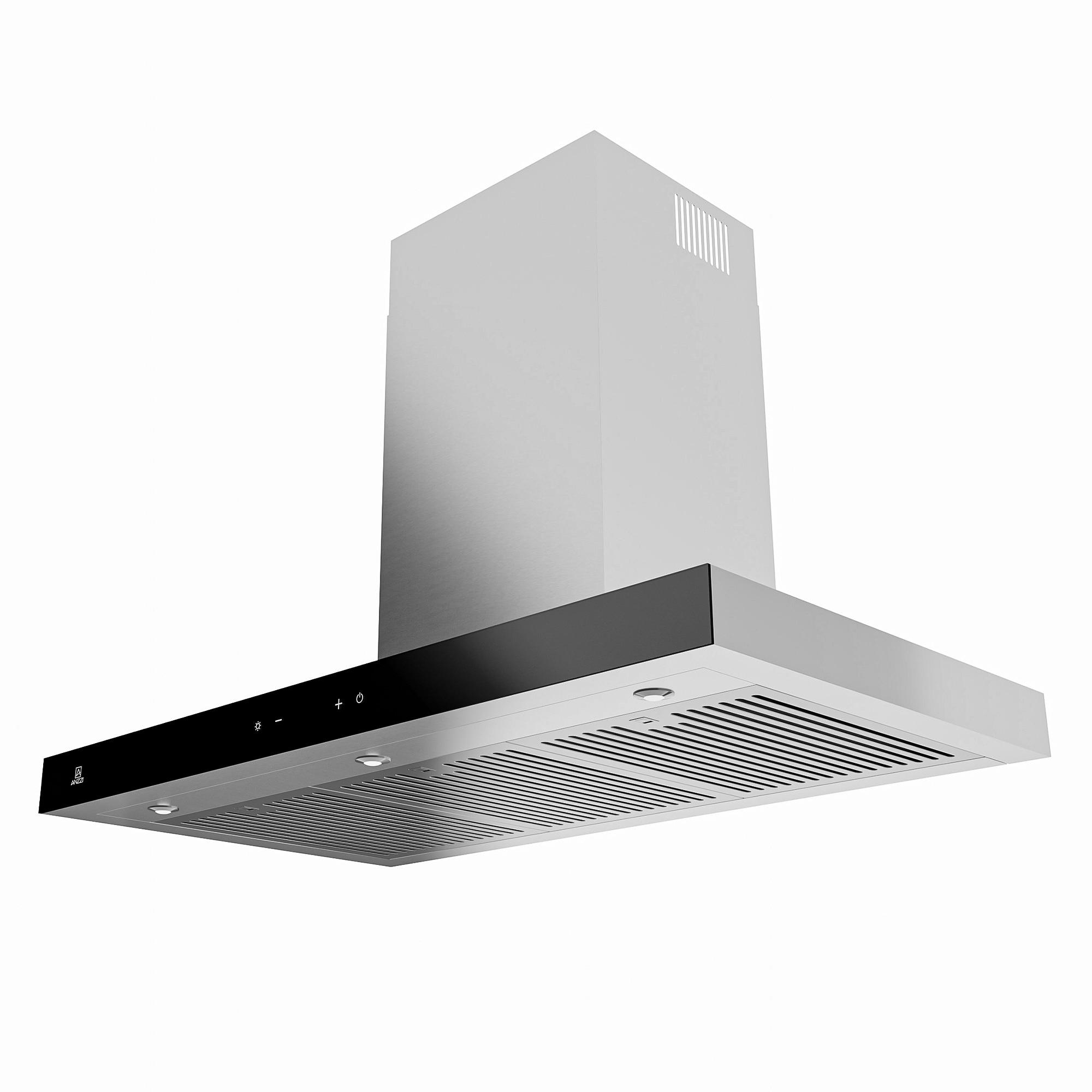 36" Stainless Steel Wall Mount Range Hood With Gesture Sensing & Touch Control Panel, 600 CFM Power, And Dual LED Lights