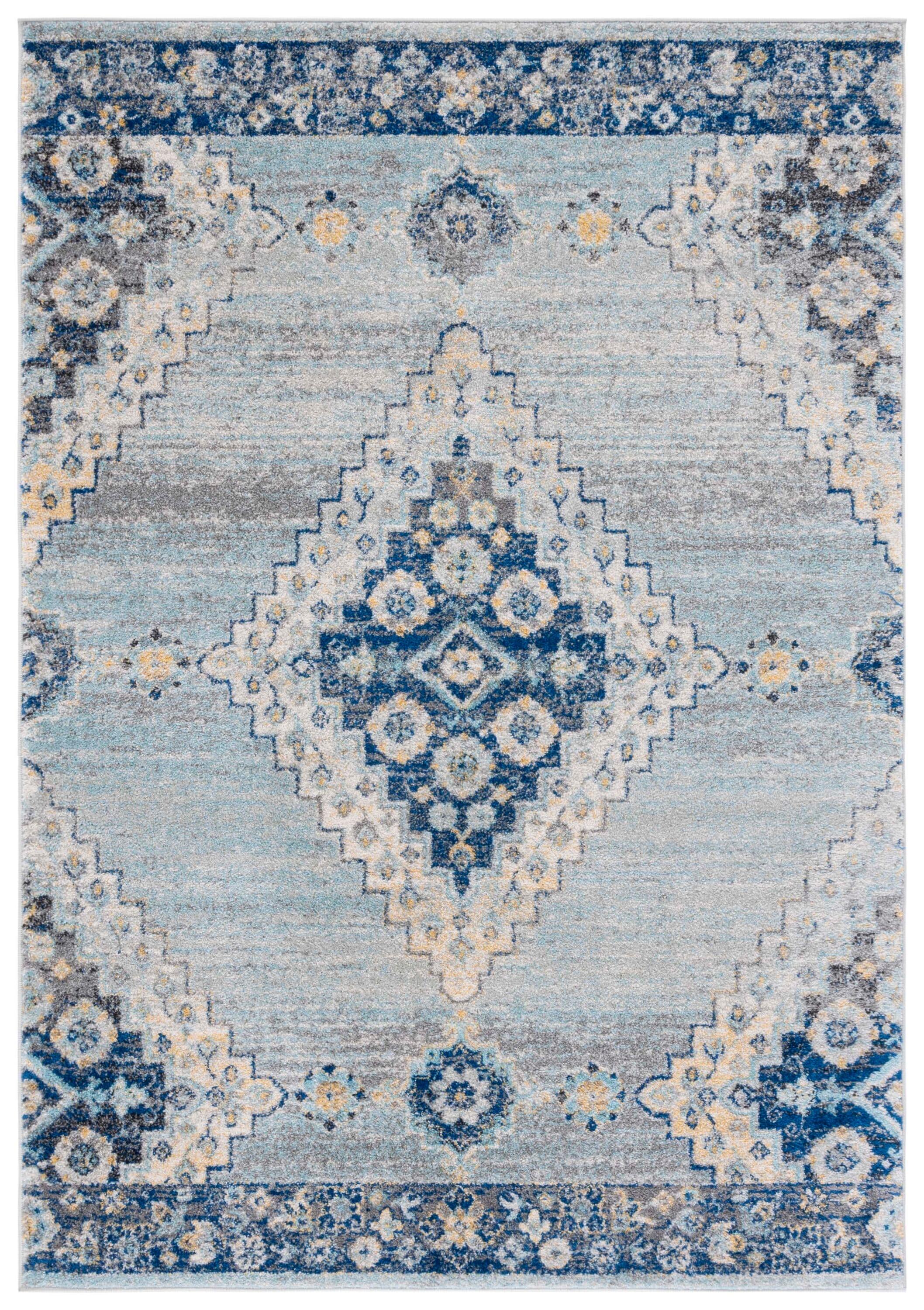Madison MAD615 Power Loomed Area Rug - Grey/Cream - 4'x6' - Safavieh.