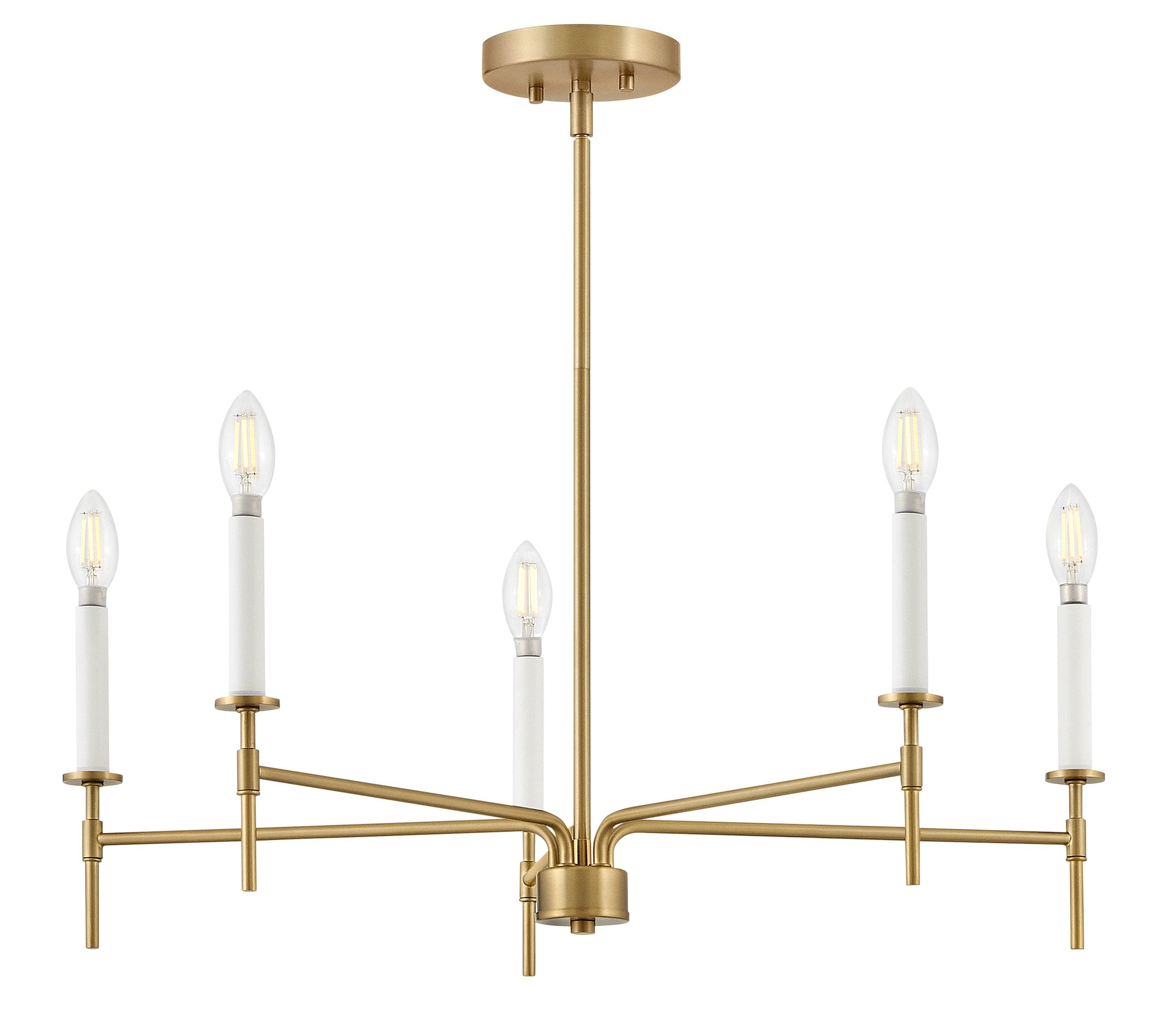 Lark Hux 5-Light Exposed Candle Bulb Chandelier Pendant