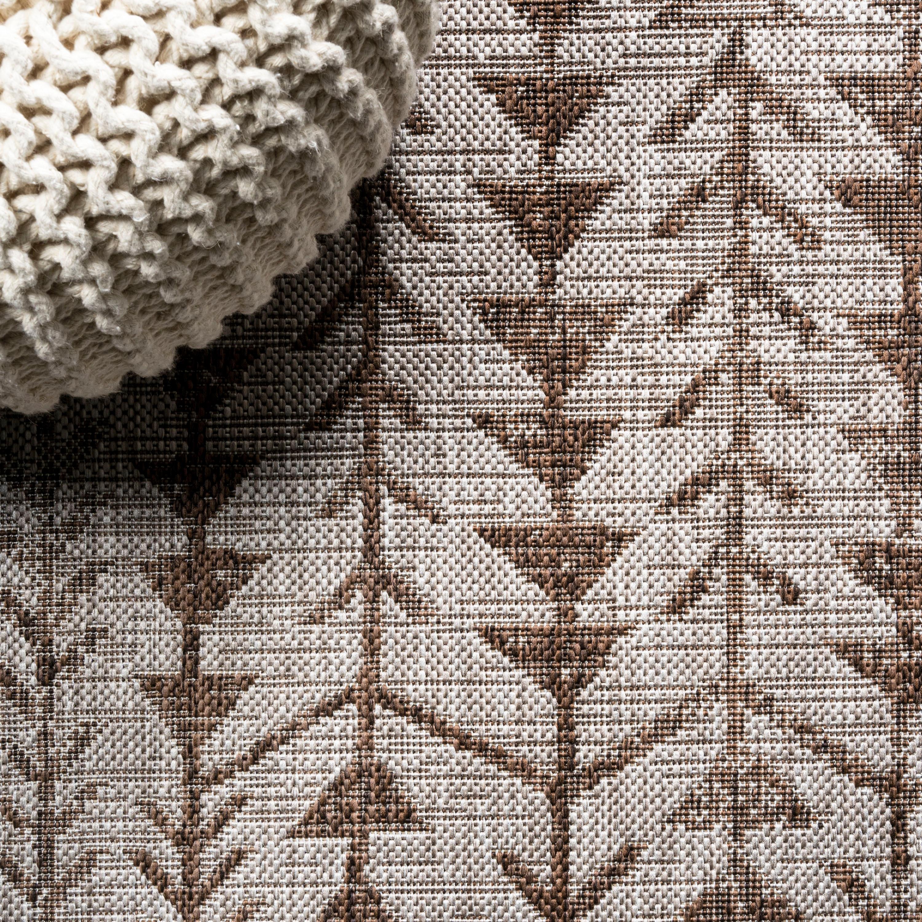 8'x10' Tokay Bohemian Geometric Indoor/Outdoor Area Rug, Beige/Brown - JONATHAN Y