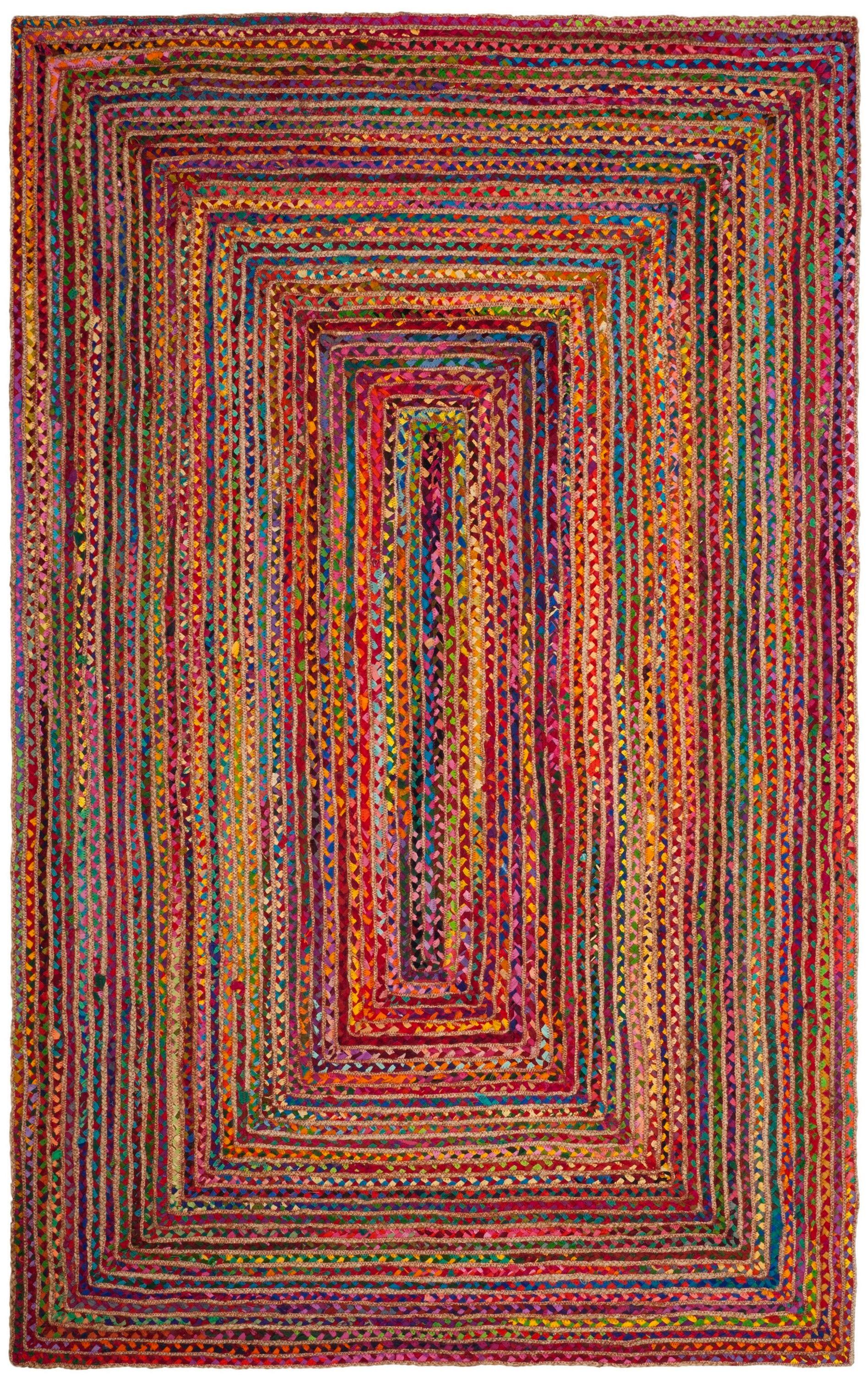 Cape Cod CAP202 Woven Indoor Area Rug - Red/Multi - 5'x8' - Safavieh