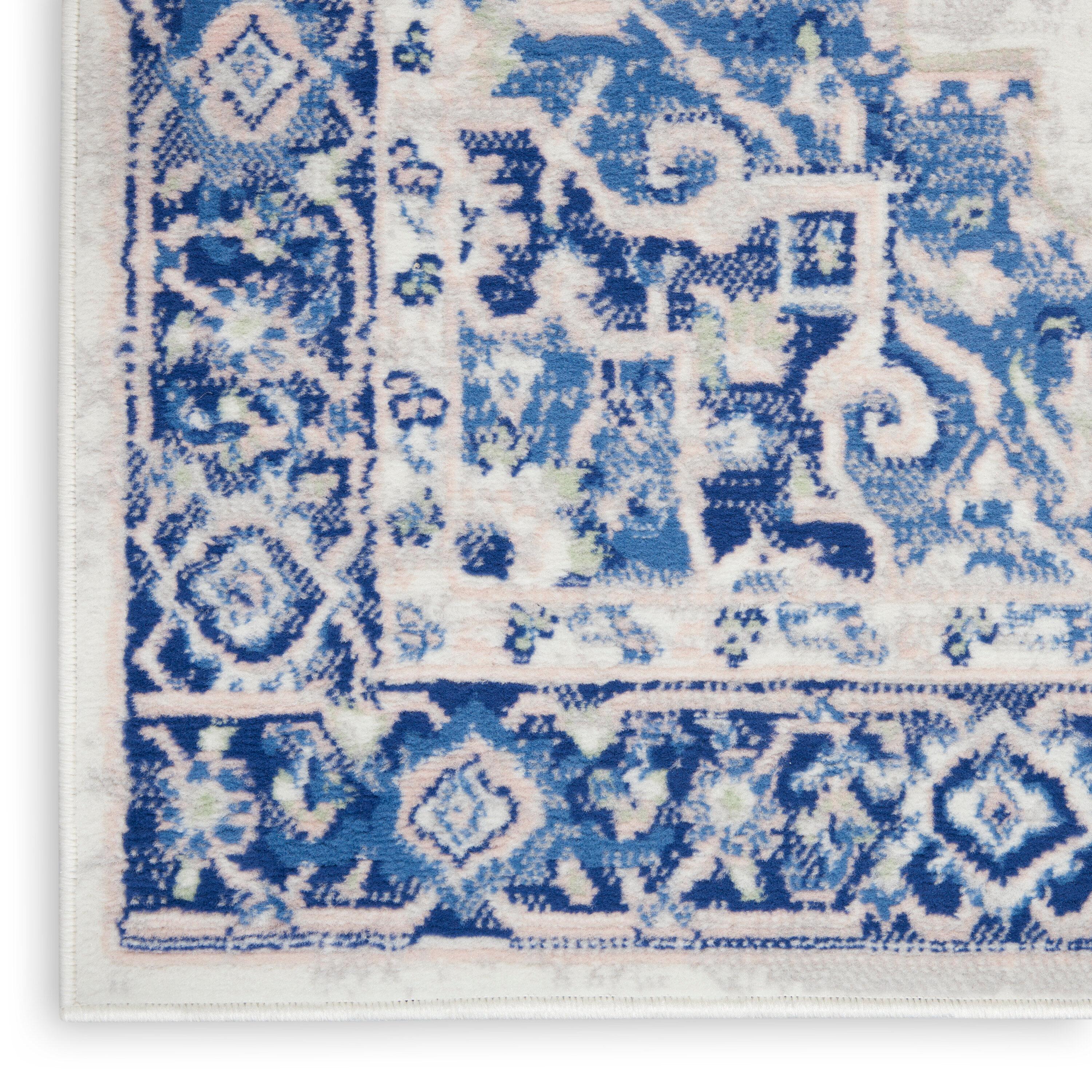Nourison Whimsicle WHS03 Indoor only Area Rug - Ivory Blue 8' x 10'
