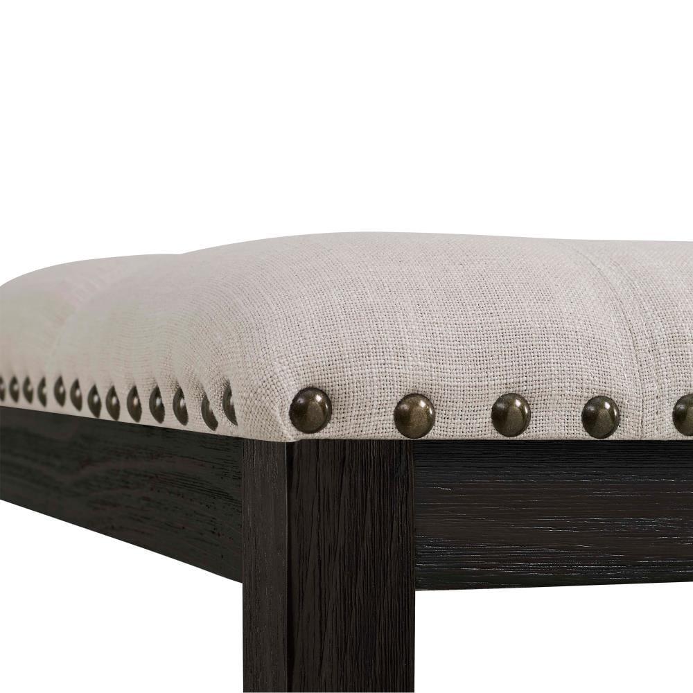 Picket House Furnishings Bradley Upholstered Bench in Walnut