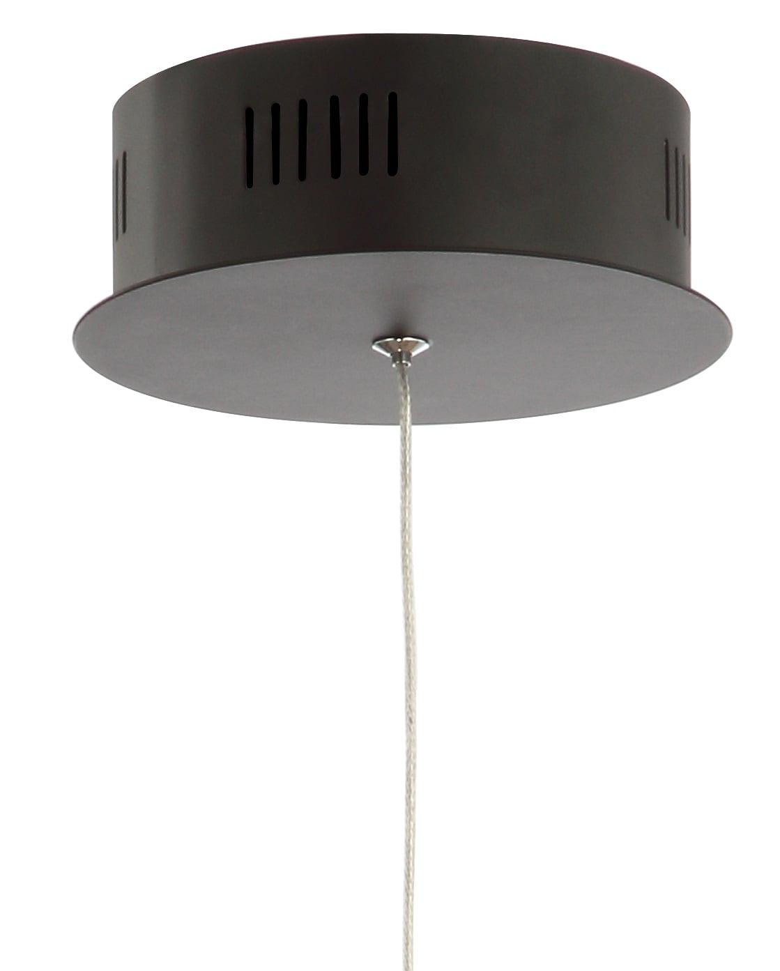 Loop 7.75" Adjustable Integrated LED Metal Ring Pendant, Black