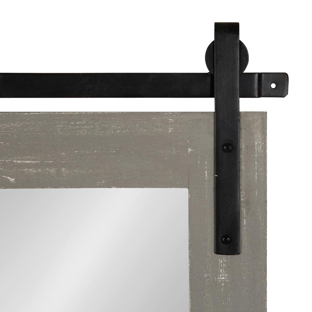 18" x 26" Cates Rectangle Wall Mirror Gray - Kate & Laurel All Things Decor: Rustic Barn Door Style, No Assembly Required