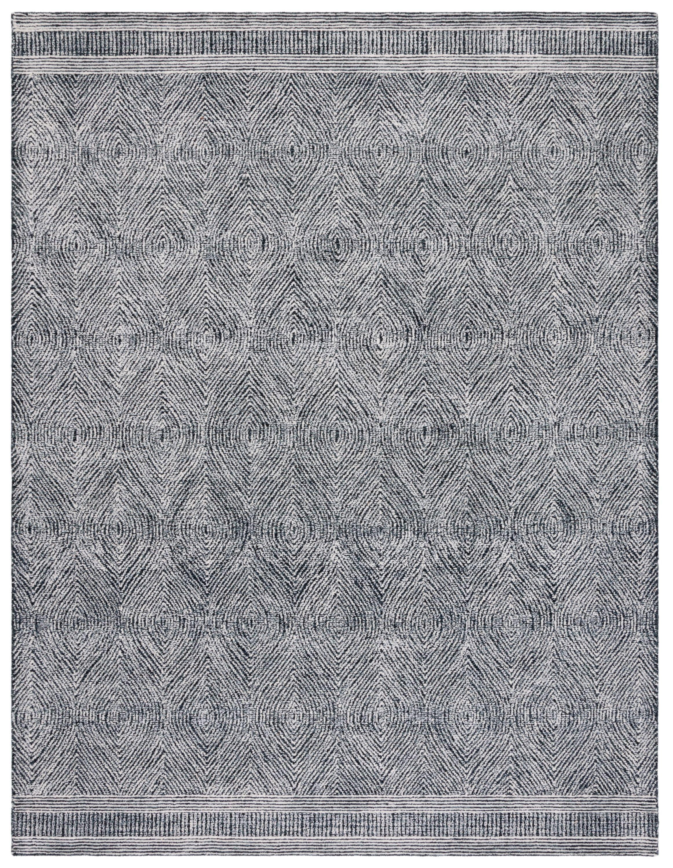 Abstract ABT340 Handmade Indoor Area Rug - Ivory/Charcoal - 6'x9' - Safavieh