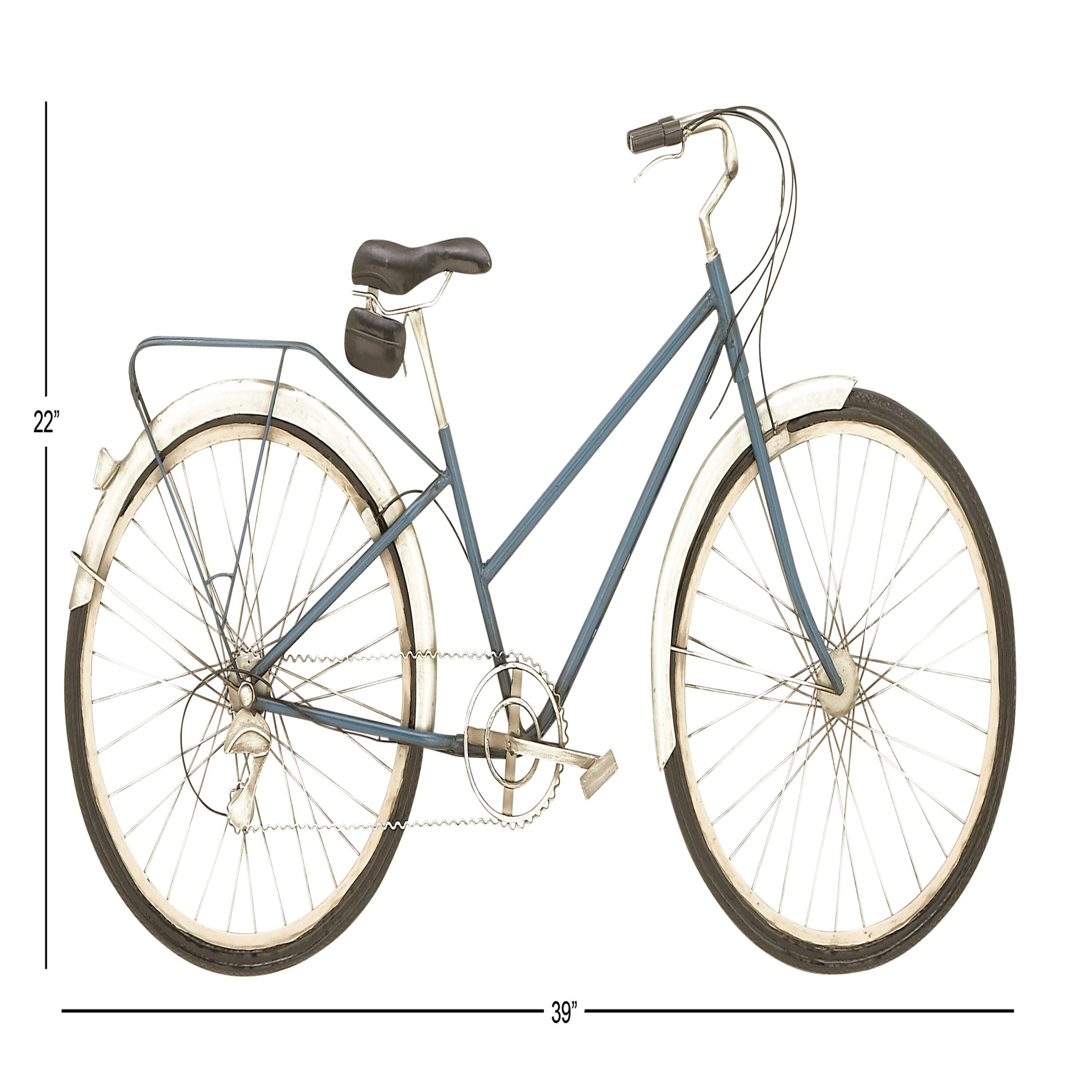 Williston Forge Metal Bike Black Wall Decor with Seat and Handles