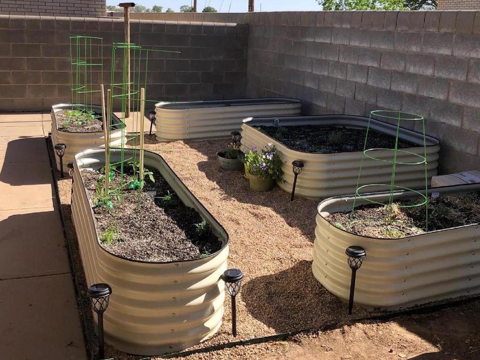 17" Tall 9 In 1 Modular Metal Outdoor Raised Garden Bed