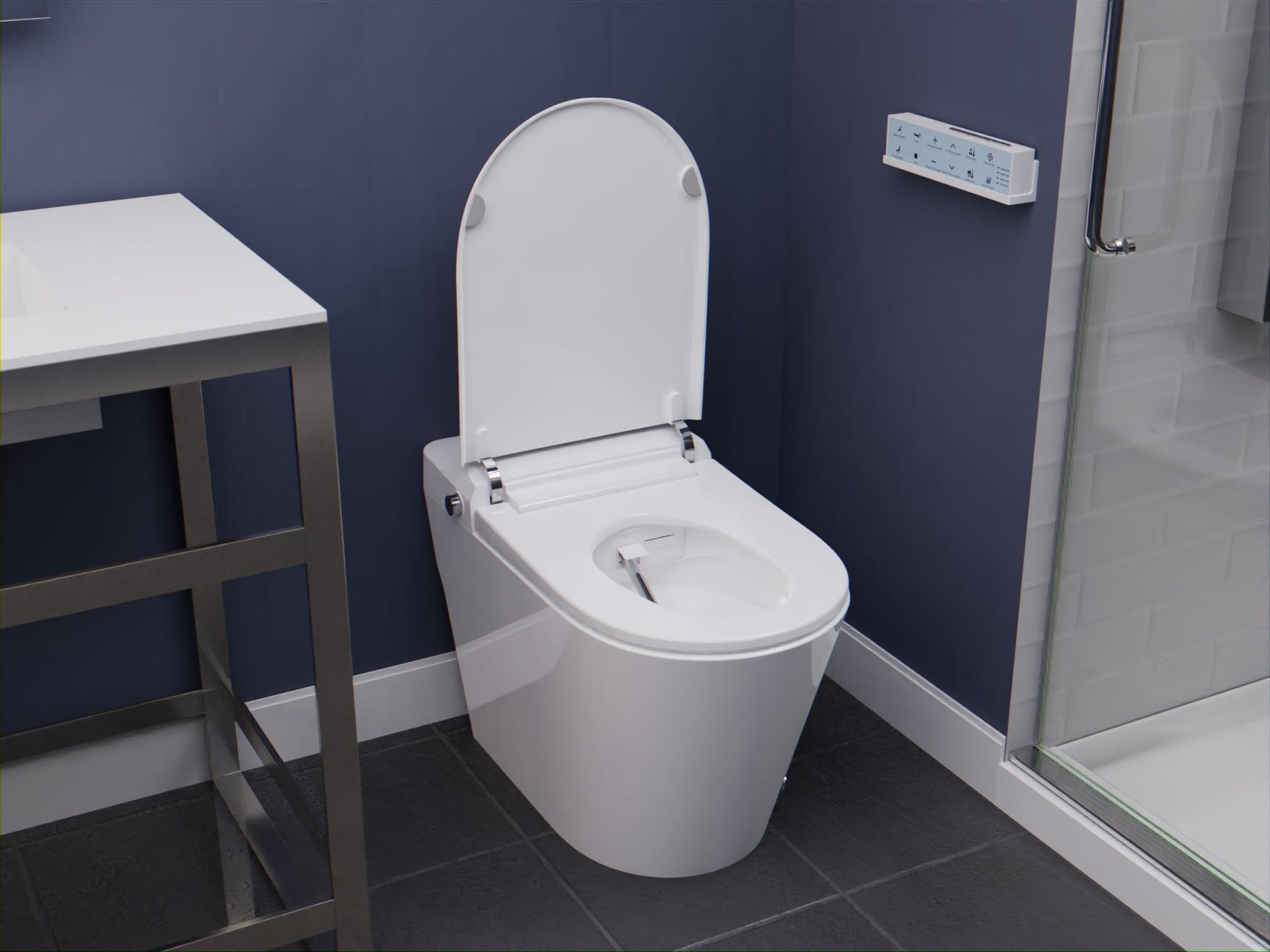Swcorp TL-STFF950WH Envo Echo Elongated Smart Toilet Bidet in White with Auto Open, Auto Close, Auto Flush & Heated Seat