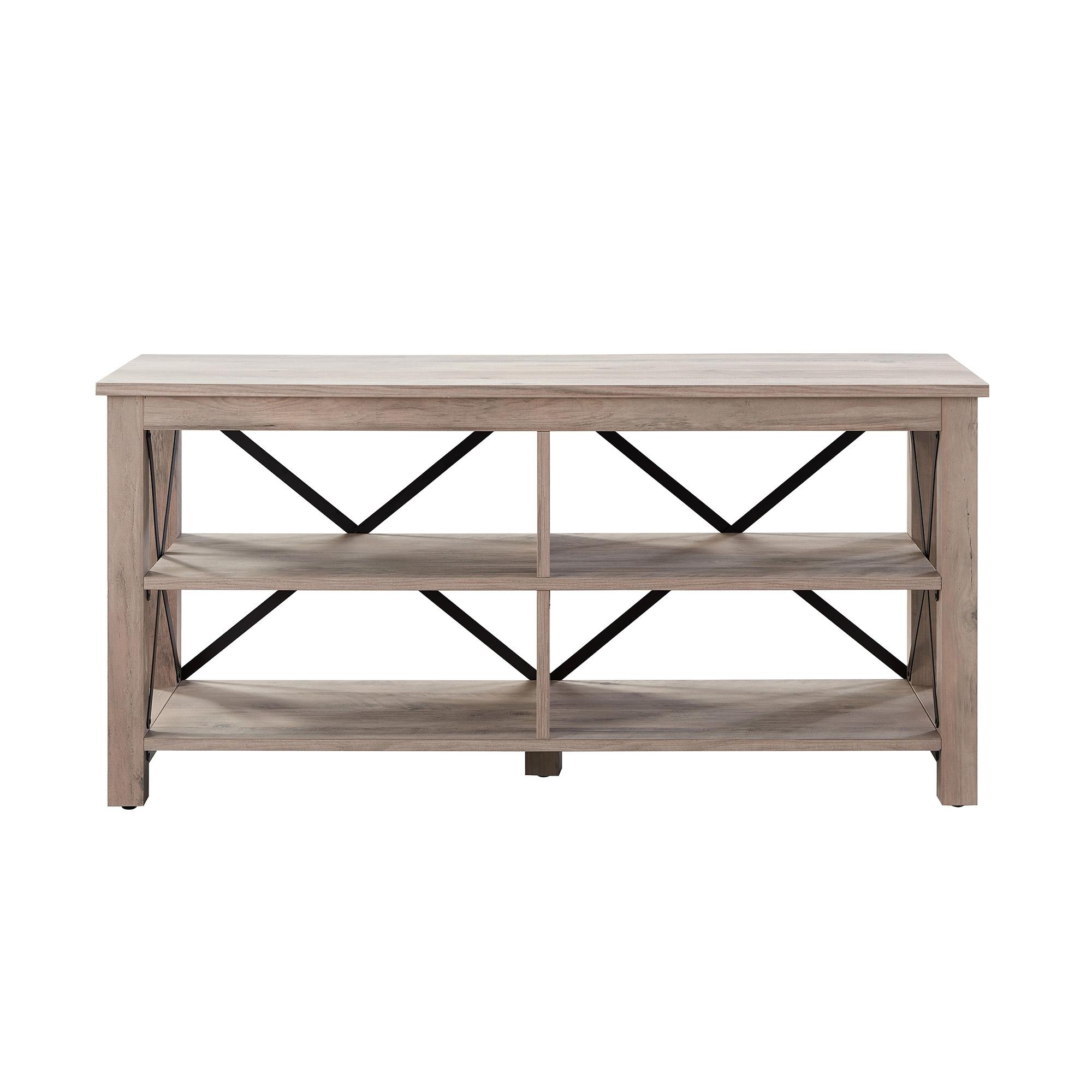 Evelyn&Zoe Sawyer TV Stand for TV's up to 55", Gray Oak