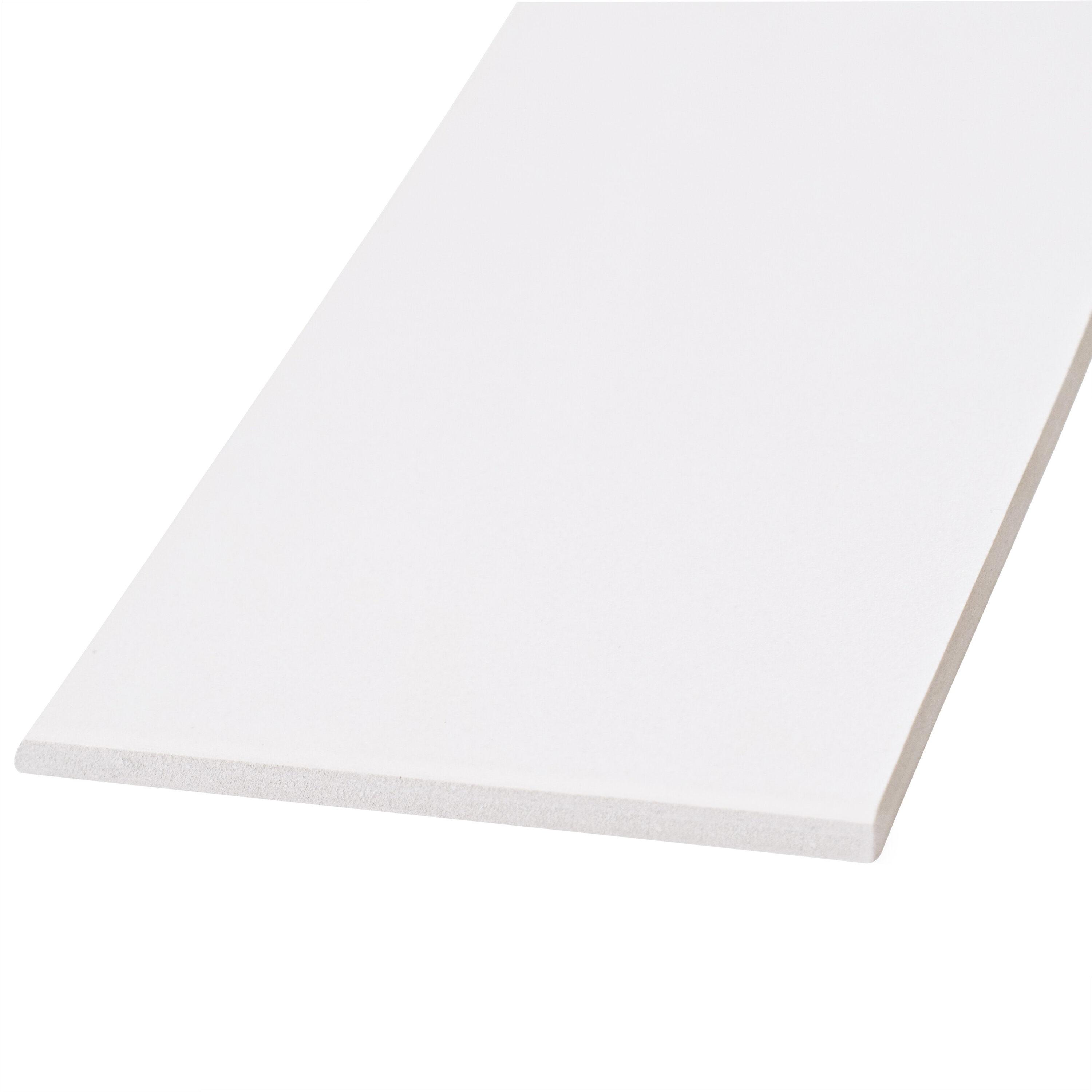 Merola Tile Revival Bullnose White 3-1/2" x 7-3/4" Ceramic Floor and Wall Trim