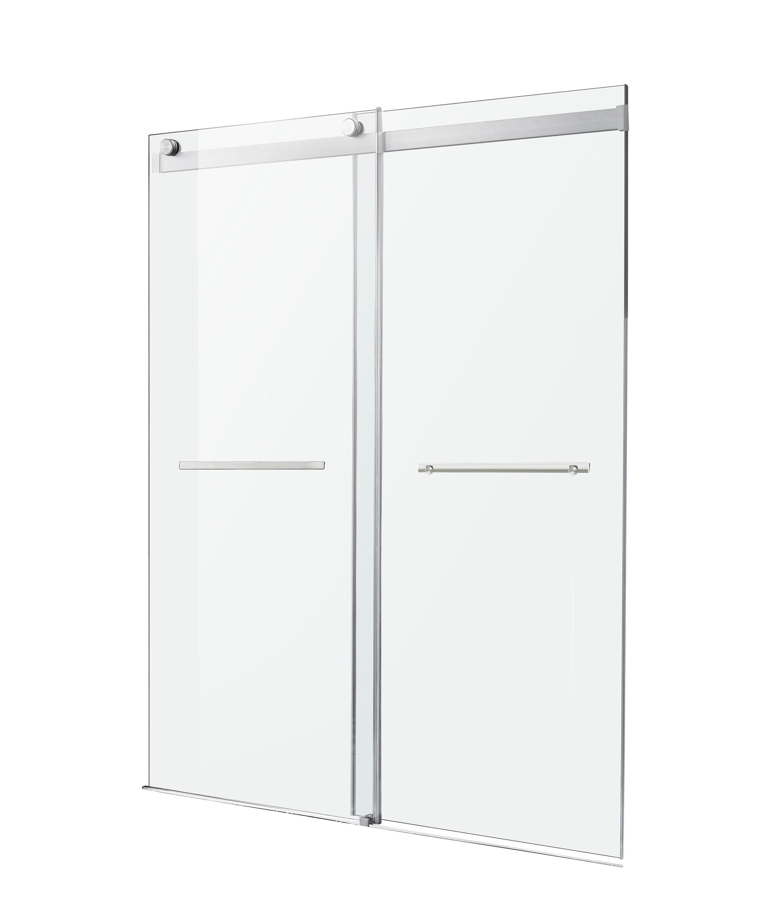 Kahn 60" W x 76" H Double Sliding Frameless Shower Door