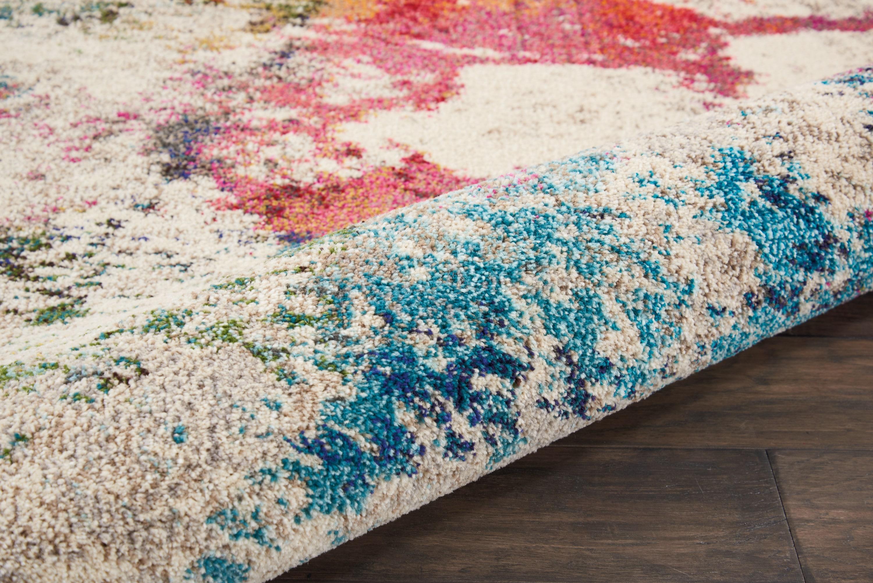 Nourison Celestial 9'X12' (9' x 12') Ivory/Multicolor Indoor Area Rug Colorful Contemporary Abstract by Nourison