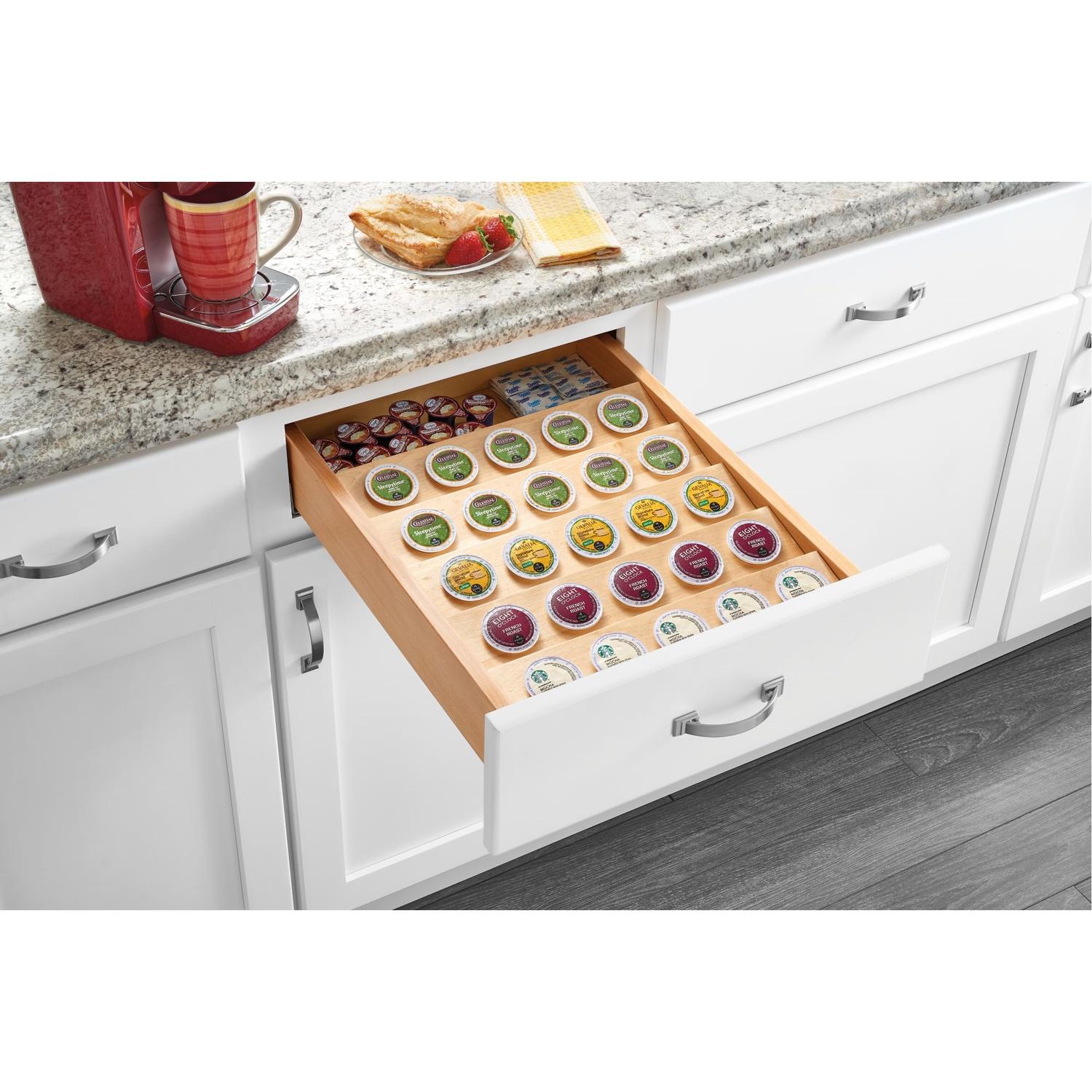 Rev-A-Shelf 16 Inch Custom Wooden Kitchen Drawer Insert for K-Cups