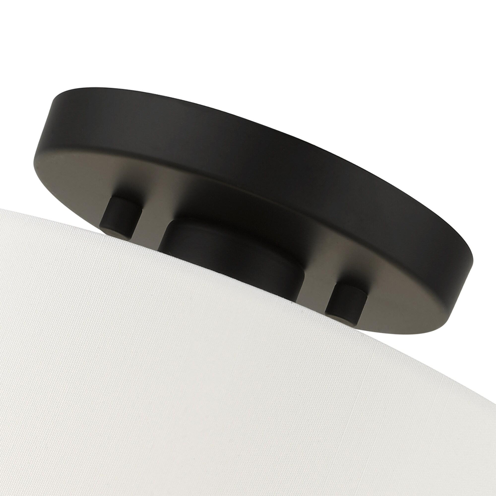 Livex Lighting Clark 1 - Light Semi-Flush Mount in  Black
