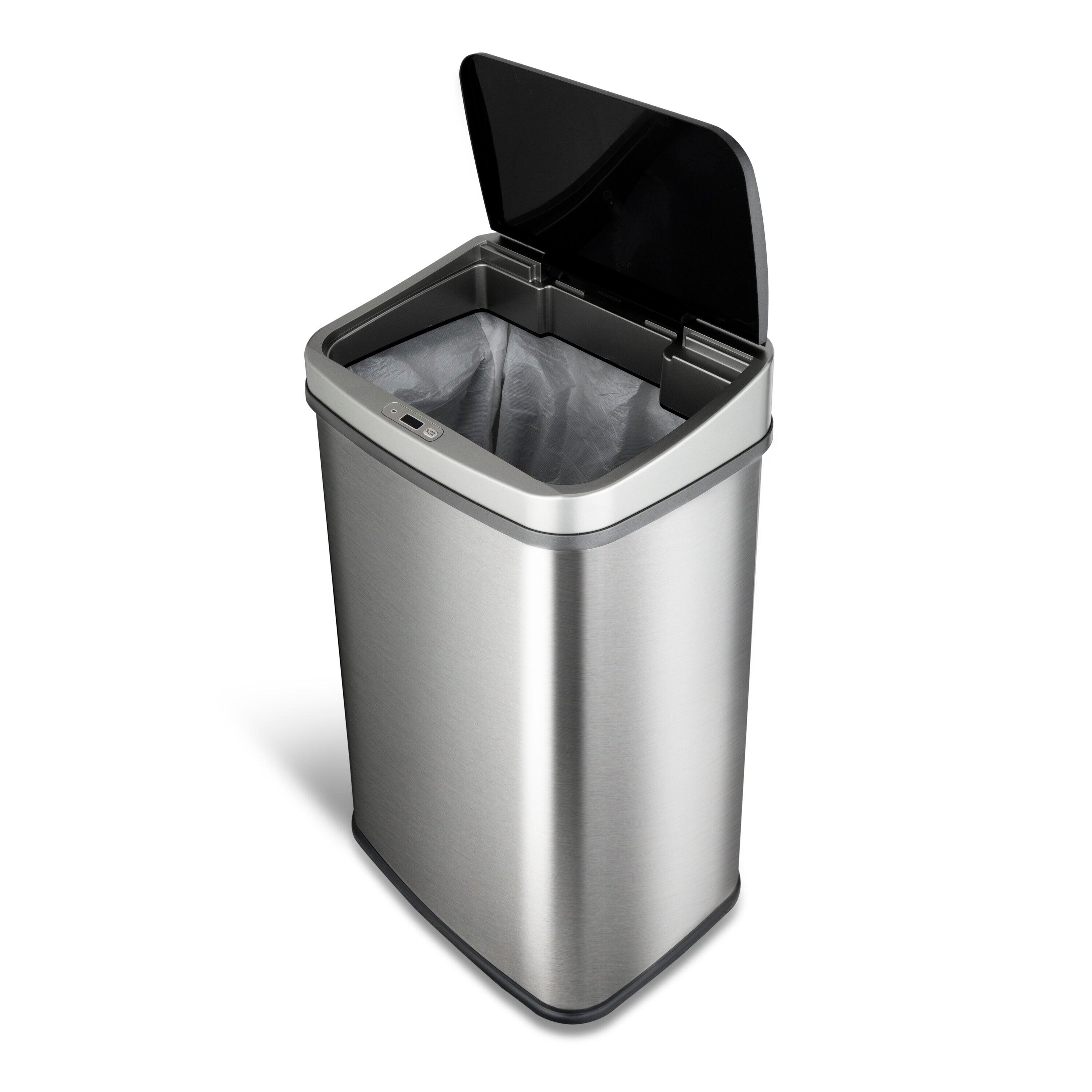 Nine Stars 13.2 Gallon Stainless Steel Motion Sensor Trash Can