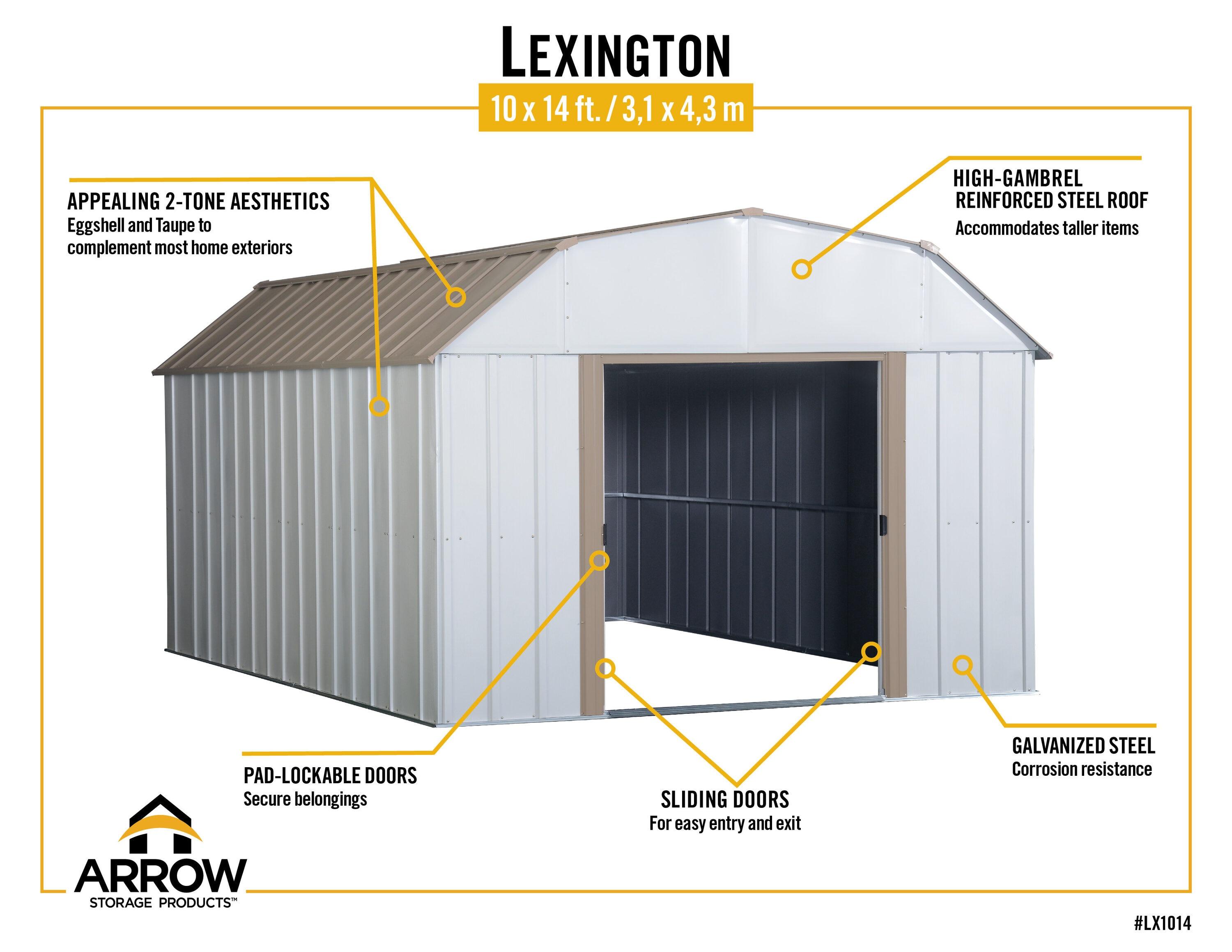 Arrow Lexington Shed, 10' x 14'