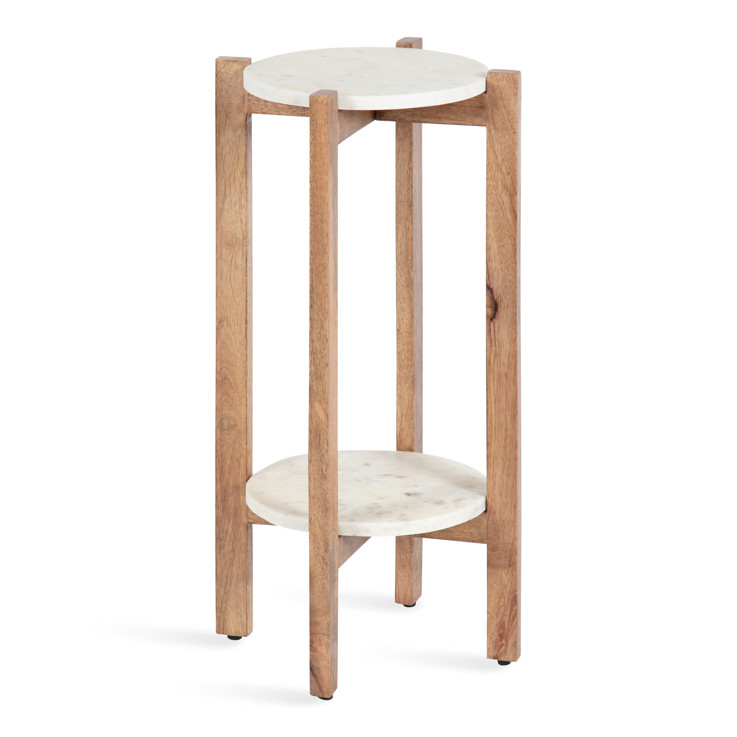 Kate and Laurel Moxley Square Wood Tea Table, 12x12x24, Natural