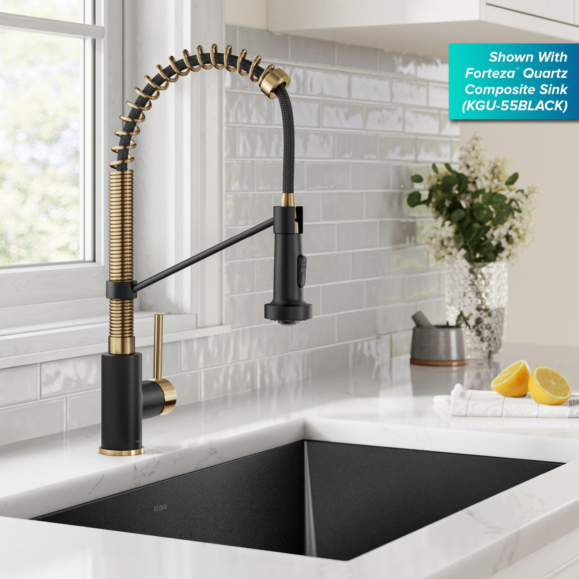 KRAUS Bolden Commercial Style 2-Function Single Handle Pull Down Kitchen Faucet