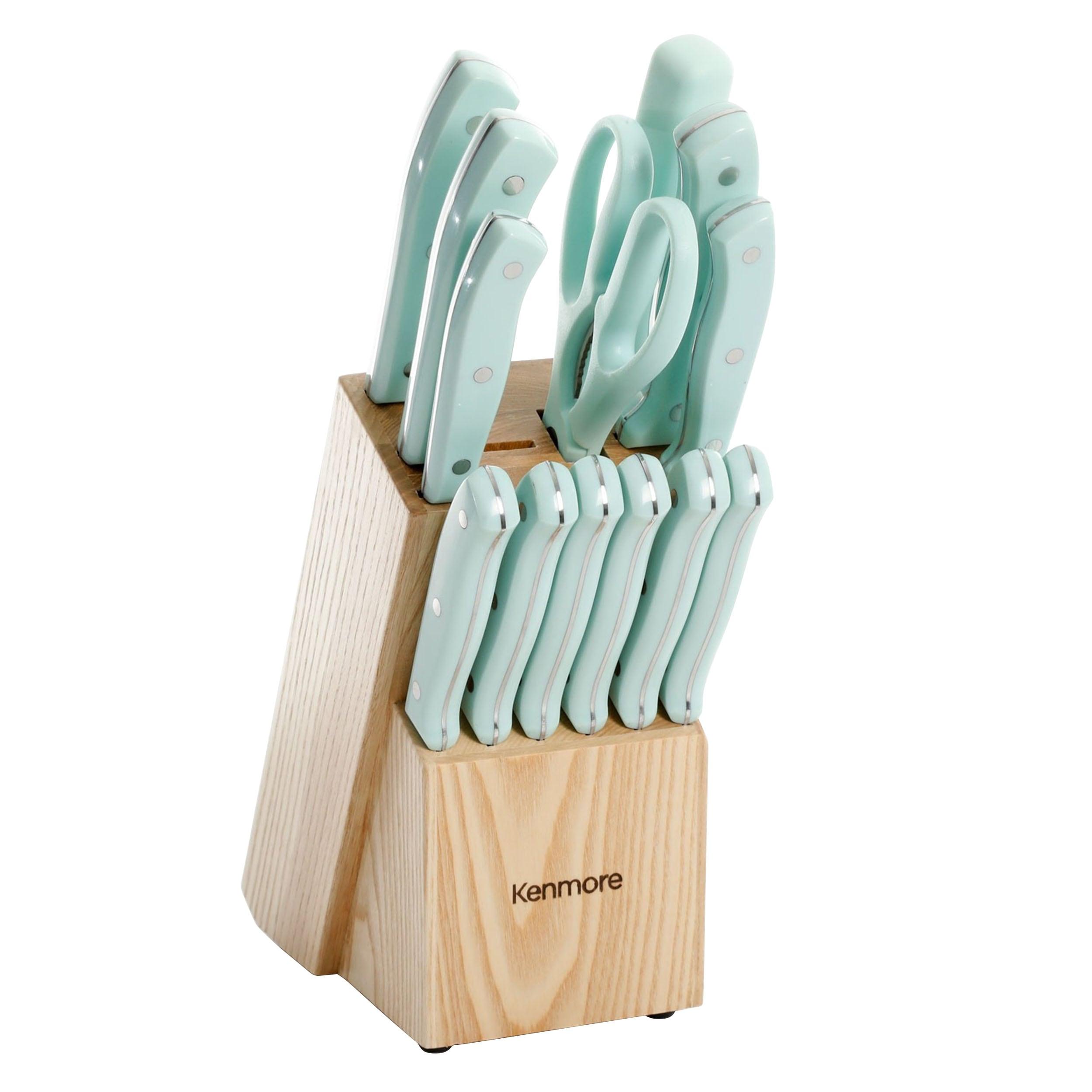 Kenmore Stainless Steel 14-Piece Knife Block Set