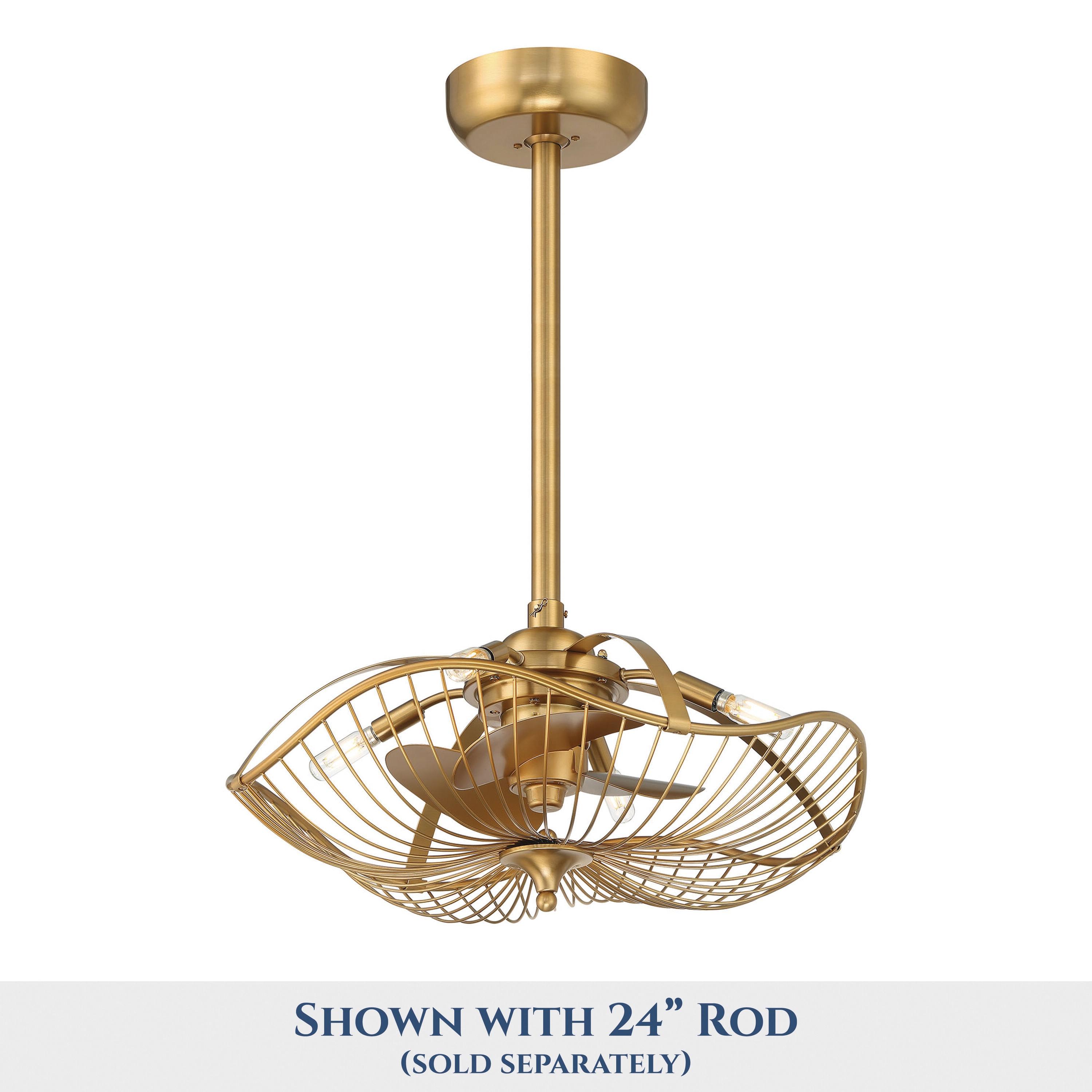 22" Akoni 3 - Blade Ceiling Fan with Light Kit Included