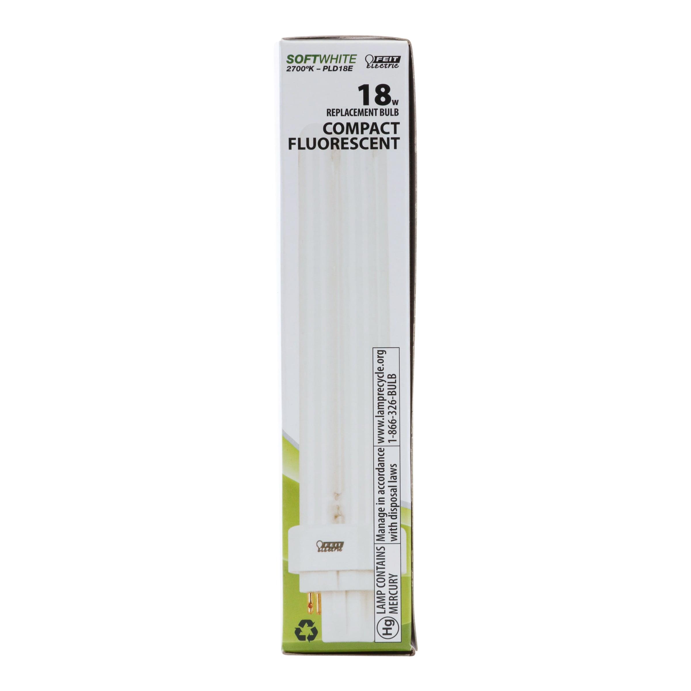18-Watt White Frosted Glass CFL Tubular Light Bulb